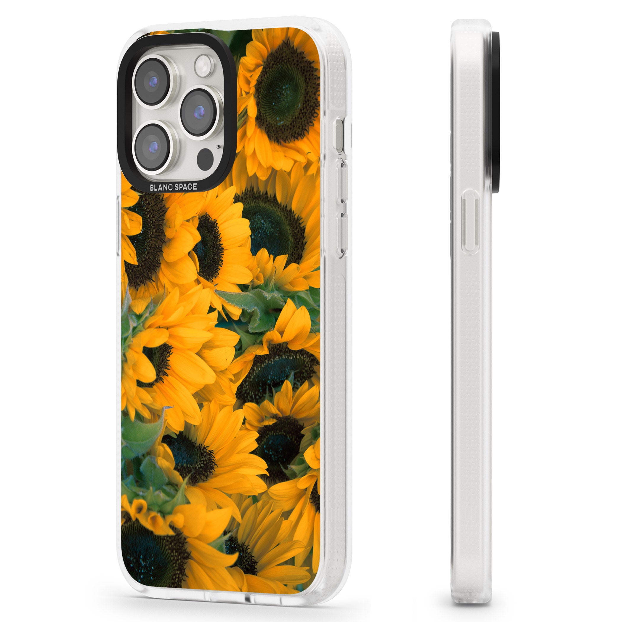 Sunflowers iPhone 15 Pro Max / 15 Pro / 14 Pro Max / 14 Pro / 13 Pro Clear Case Impact Air - Blanc Space
