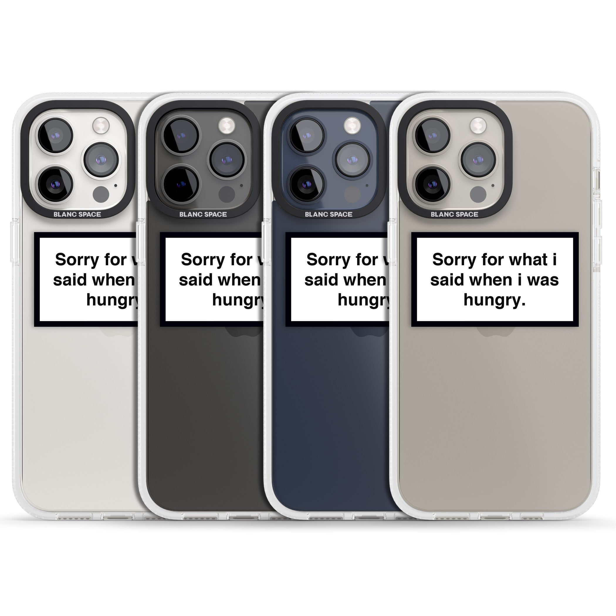 Sorry for what I said iPhone 15 Pro Max / 15 Pro / 14 Pro Max / 14 Pro / 13 Pro Clear Case Impact Air - Blanc Space