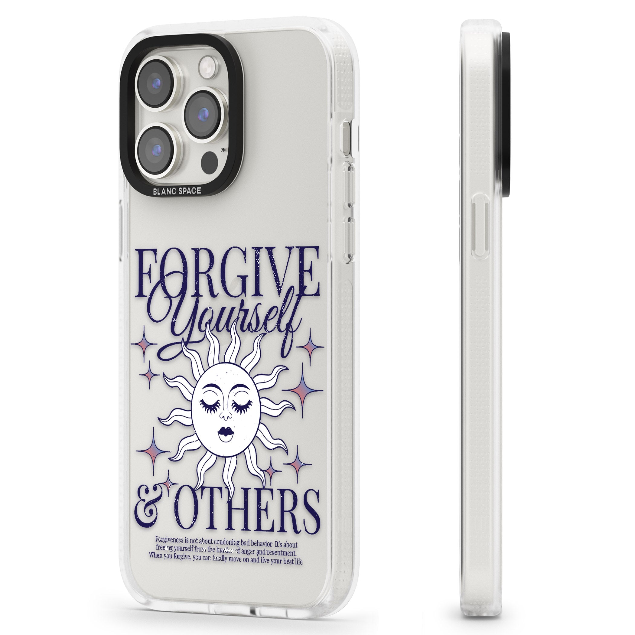 Forgiveness iPhone 15 Pro Max / 15 Pro / 14 Pro Max / 14 Pro / 13 Pro Clear Case Impact Air - Blanc Space