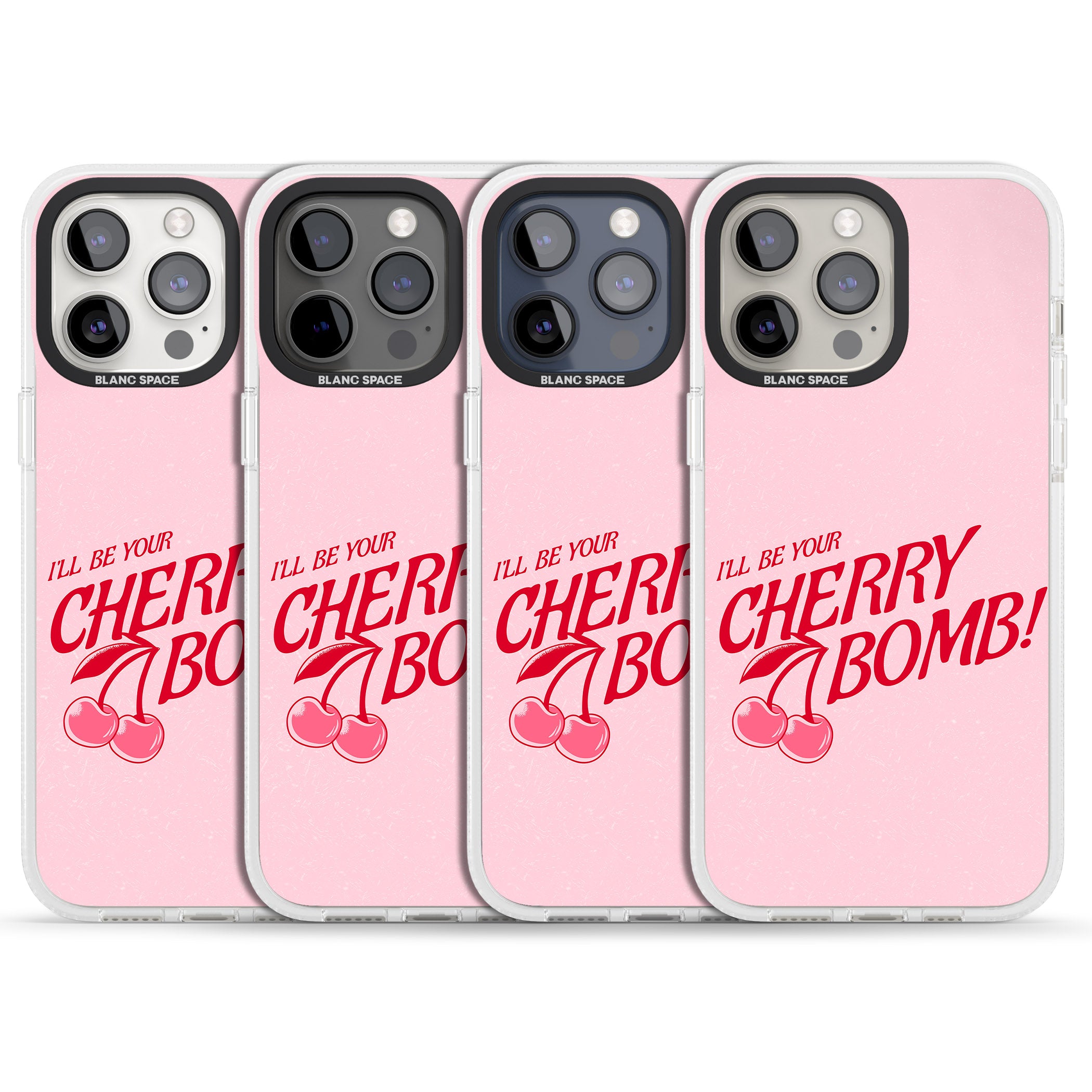 Your Cherry Bomb iPhone 15 Pro Max / 15 Pro / 14 Pro Max / 14 Pro / 13 Pro Clear Case Impact Air - Blanc Space