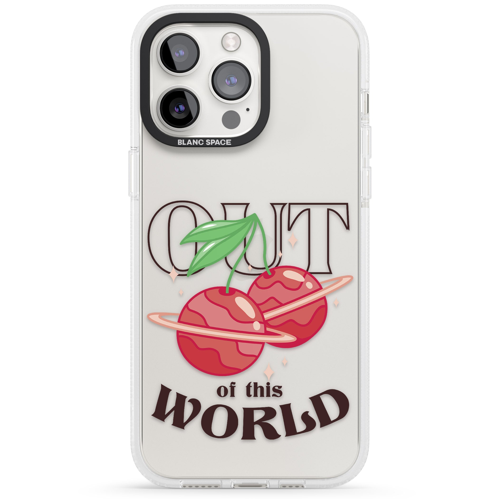 Out of This World iPhone 15 Pro Max / 15 Pro / 14 Pro Max / 14 Pro / 13 Pro Clear Case Impact Air - Blanc Space