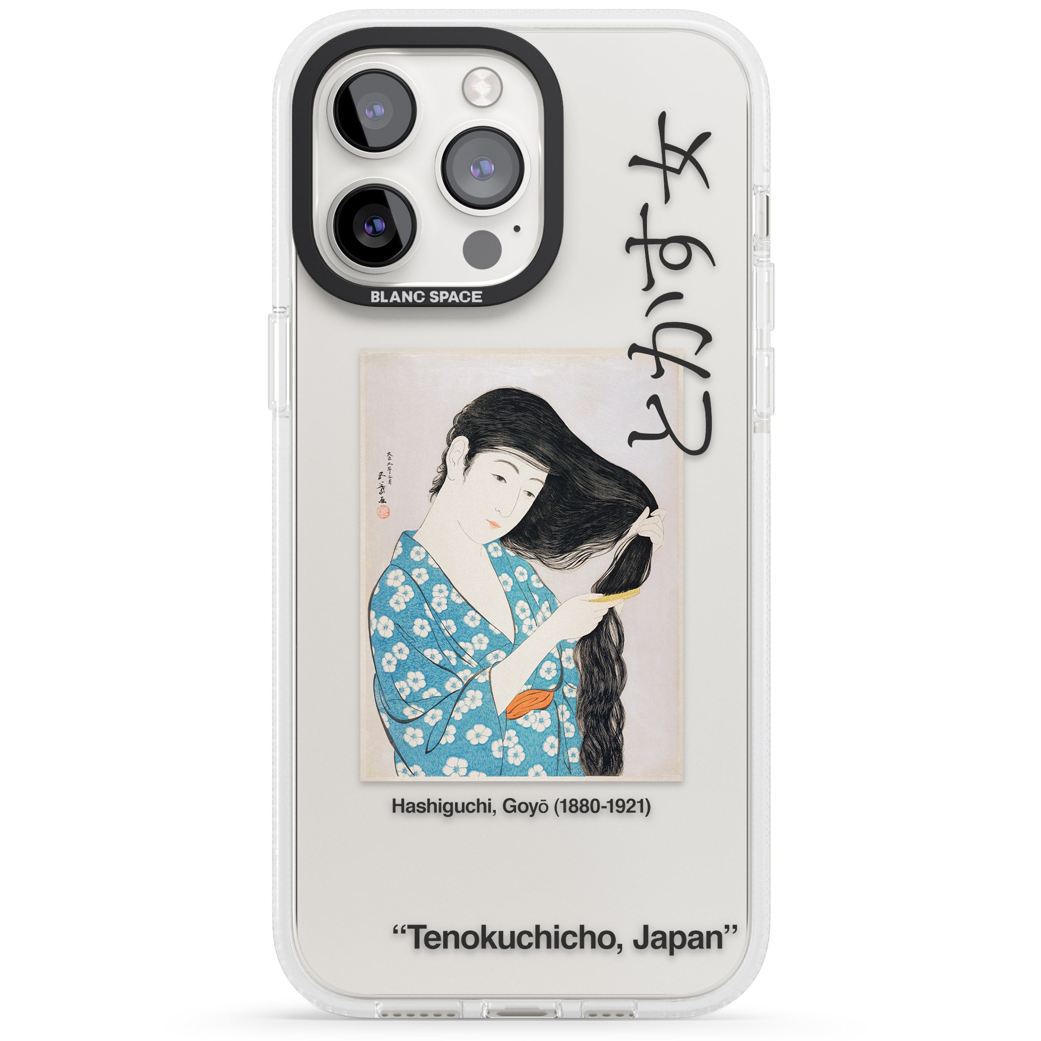 Goyo Hashiguchi iPhone 15 Pro Max / 15 Pro / 14 Pro Max / 14 Pro / 13 Pro Clear Case Impact Air - Blanc Space