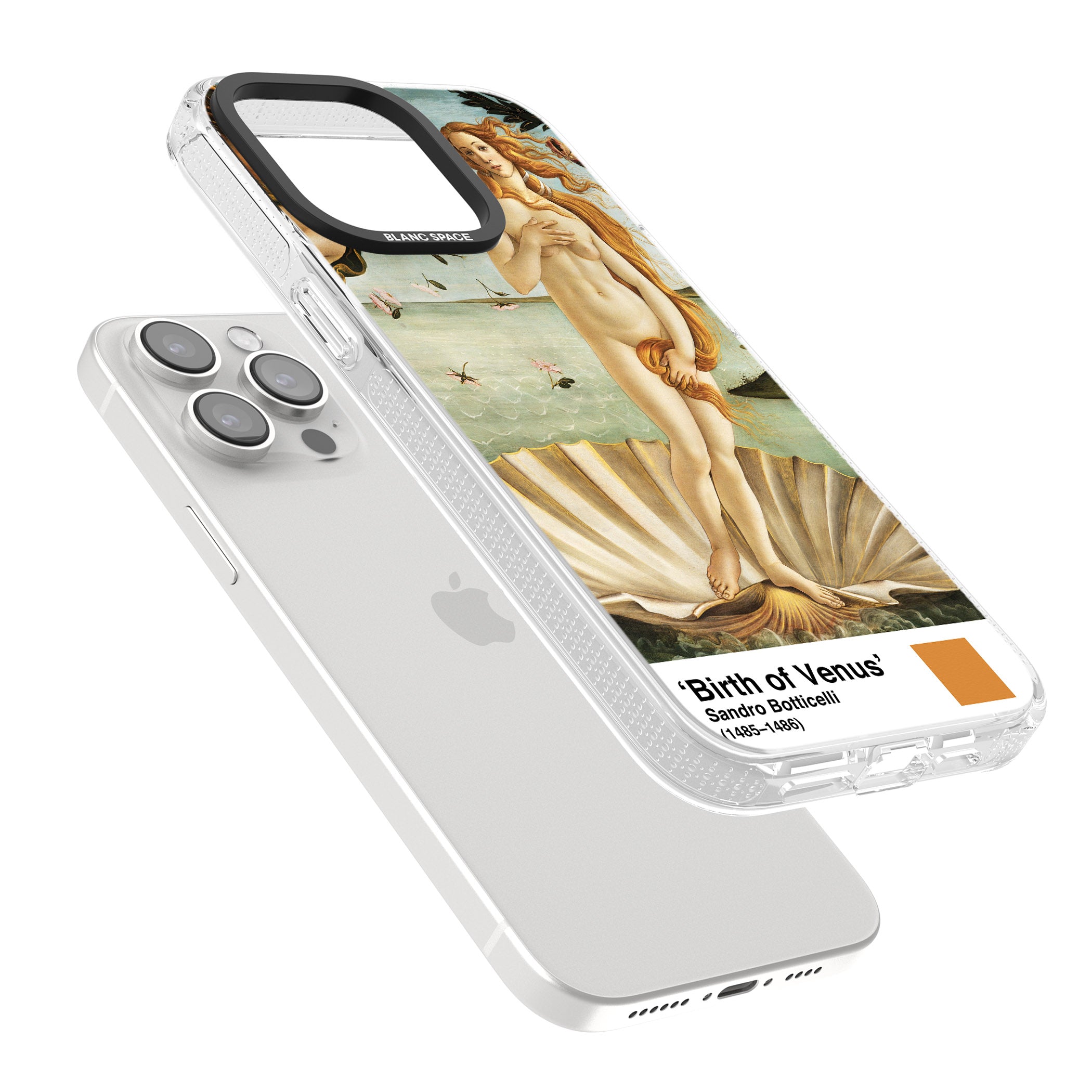 The Birth of Venus iPhone 15 Pro Max / 15 Pro / 14 Pro Max / 14 Pro / 13 Pro Clear Case Impact Air - Blanc Space