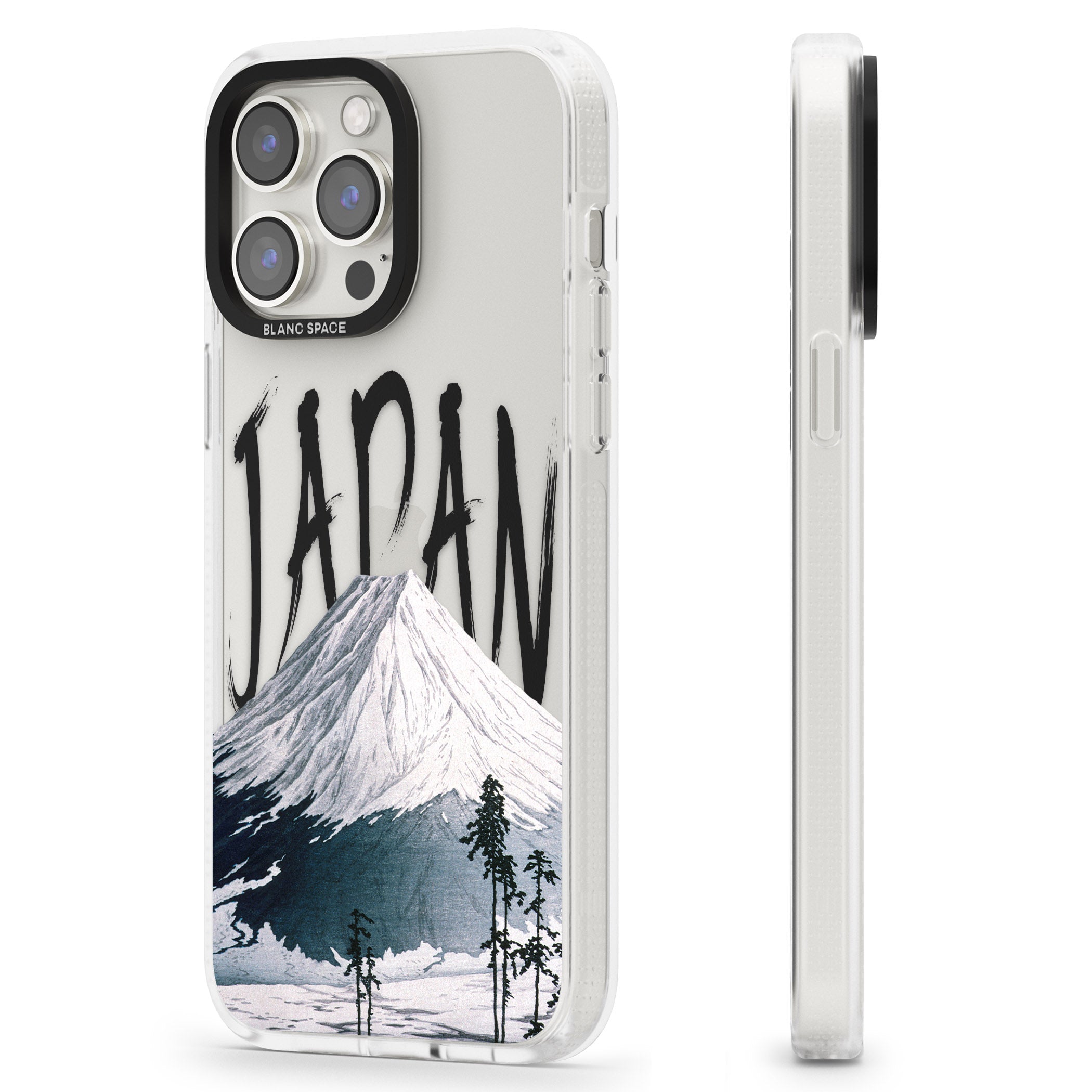 Mount Fuji Cutout iPhone 15 Pro Max / 15 Pro / 14 Pro Max / 14 Pro / 13 Pro Clear Case Impact Air - Blanc Space