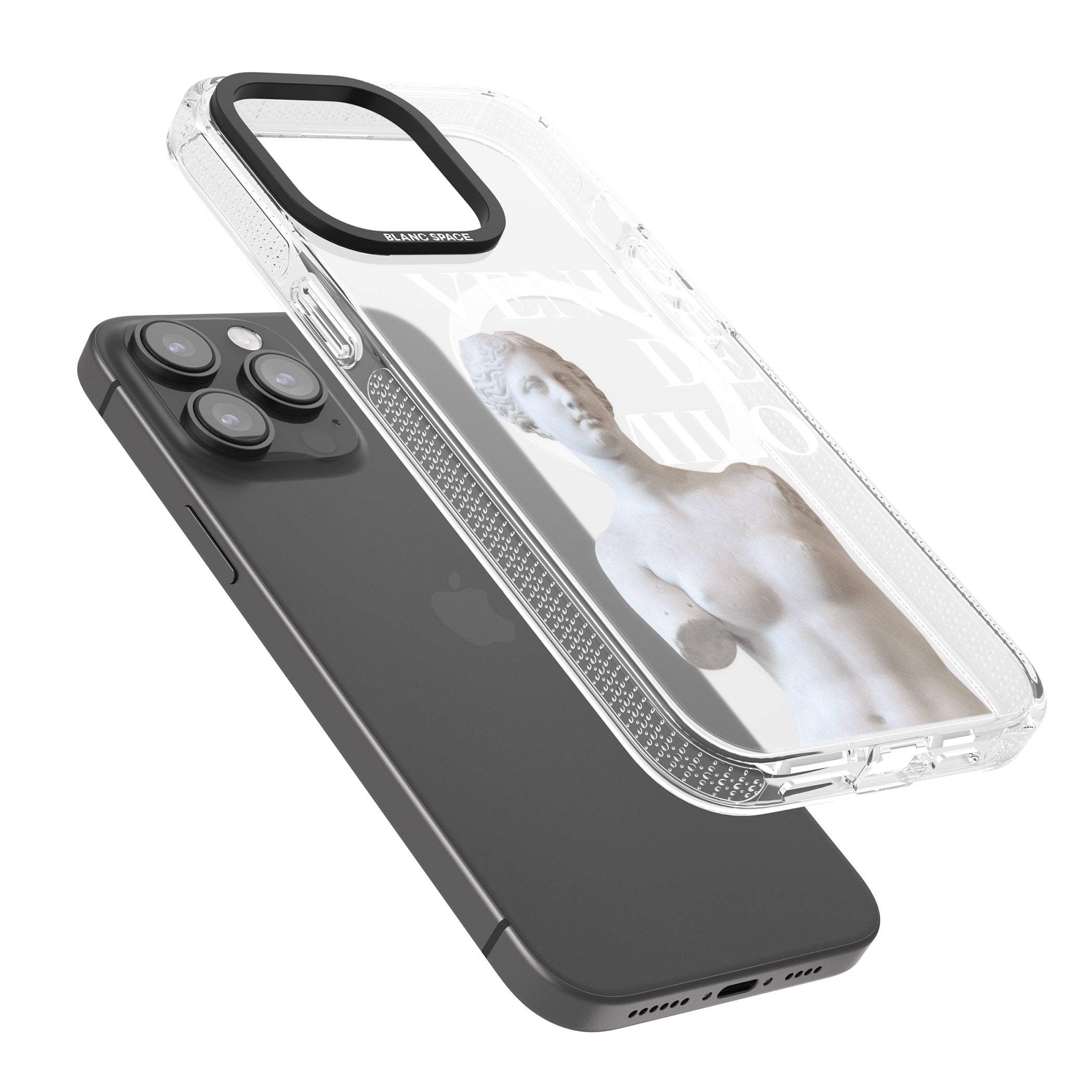 Venus De Milo Cutout iPhone 15 Pro Max / 15 Pro / 14 Pro Max / 14 Pro / 13 Pro Clear Case Impact Air - Blanc Space