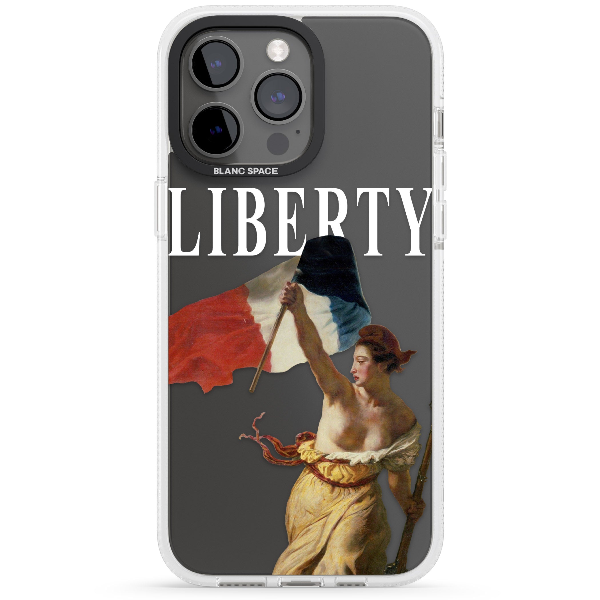 Liberty iPhone 15 Pro Max / 15 Pro / 14 Pro Max / 14 Pro / 13 Pro Clear Case Impact Air - Blanc Space
