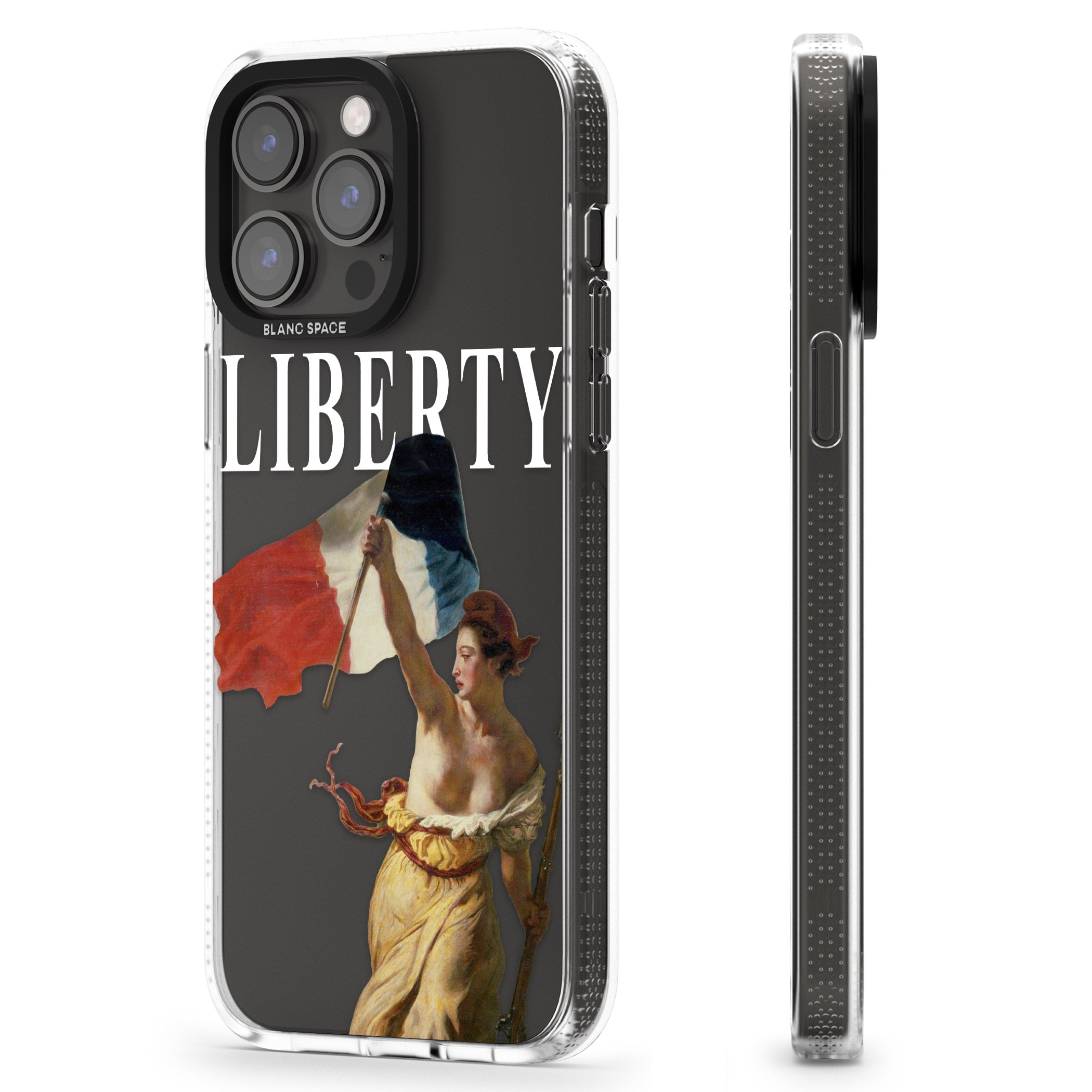 Liberty iPhone 15 Pro Max / 15 Pro / 14 Pro Max / 14 Pro / 13 Pro Clear Case Impact Air - Blanc Space