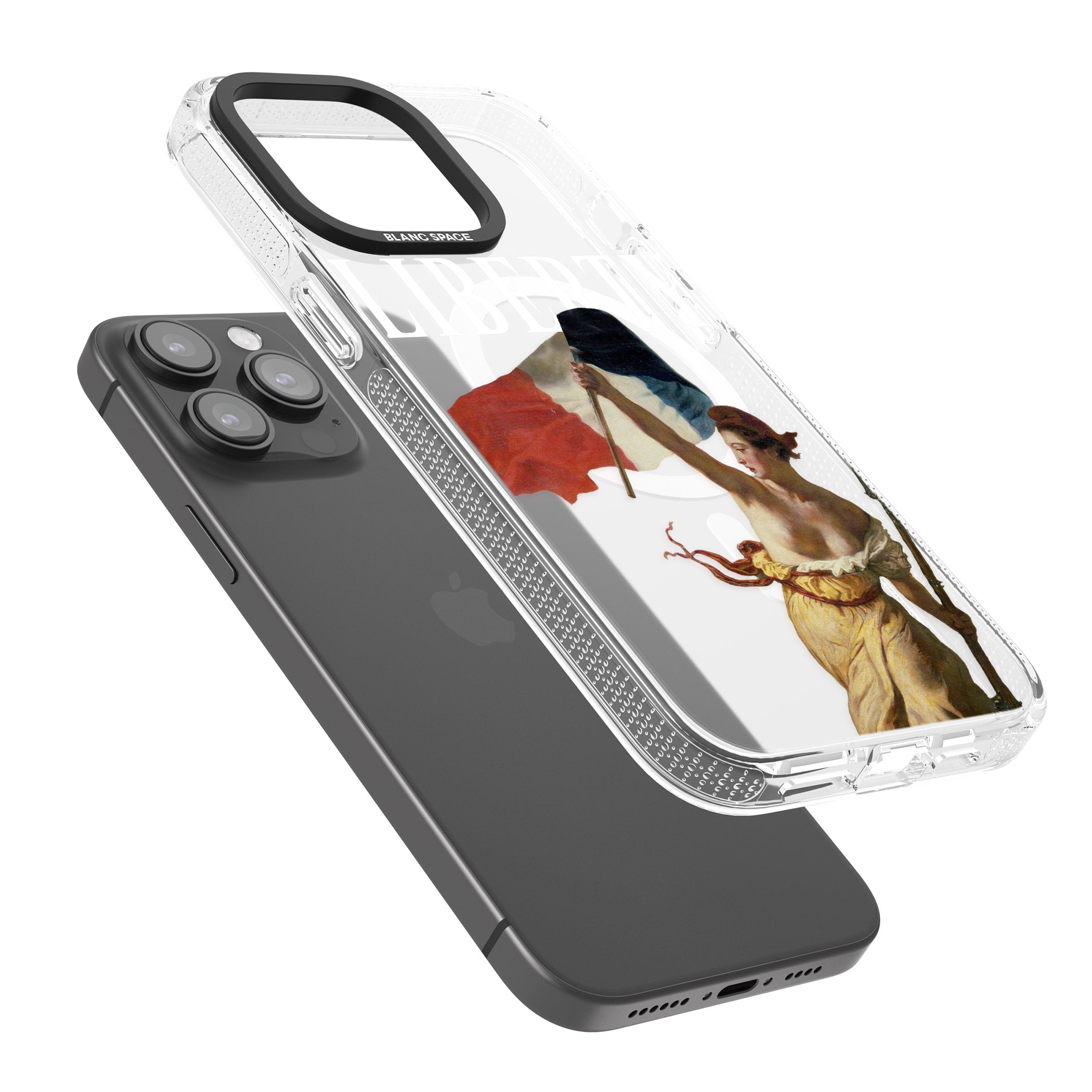 Liberty iPhone 15 Pro Max / 15 Pro / 14 Pro Max / 14 Pro / 13 Pro Clear Case Impact Air - Blanc Space