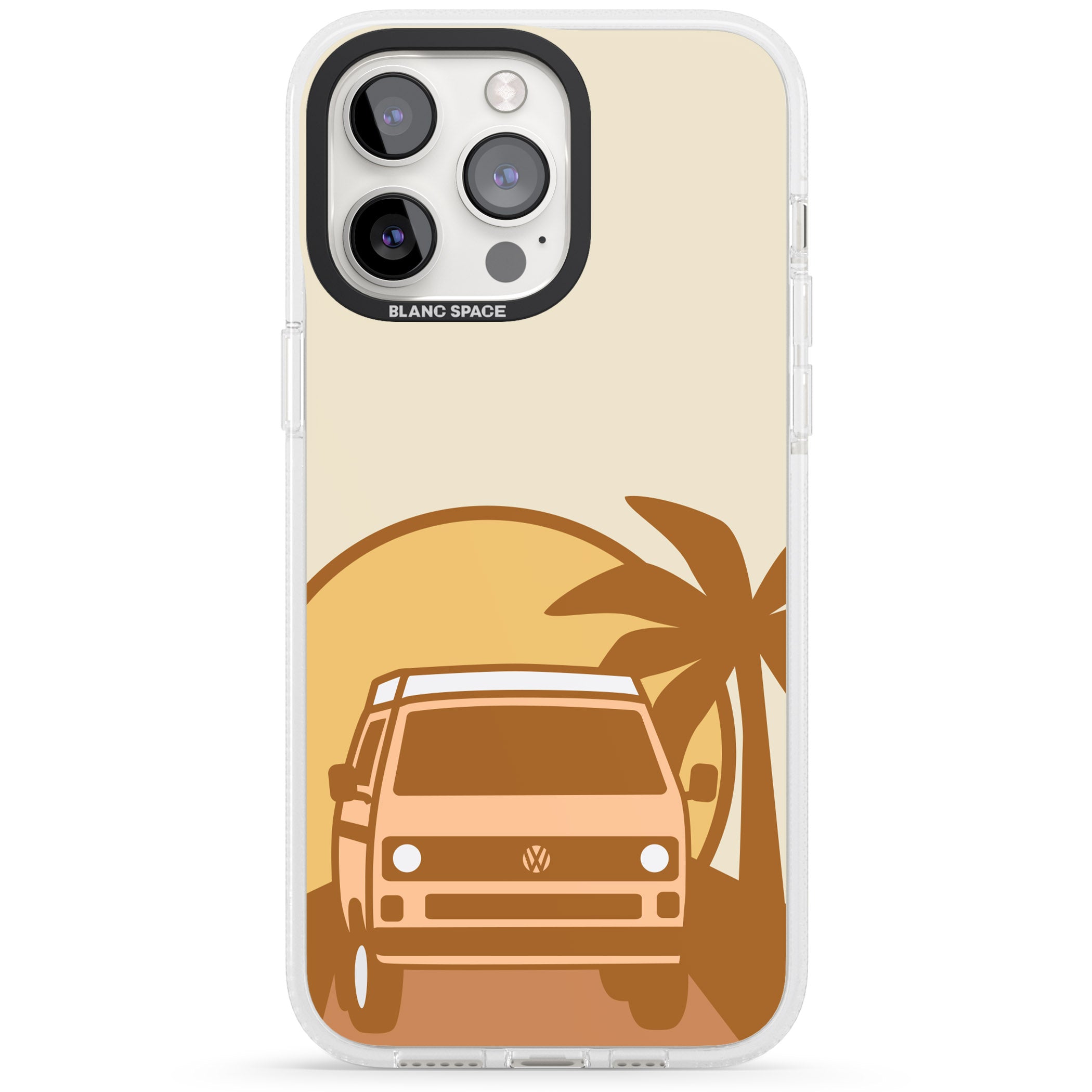 Camp Cruise iPhone 15 Pro Max / 15 Pro / 14 Pro Max / 14 Pro / 13 Pro Clear Case Impact Air - Blanc Space