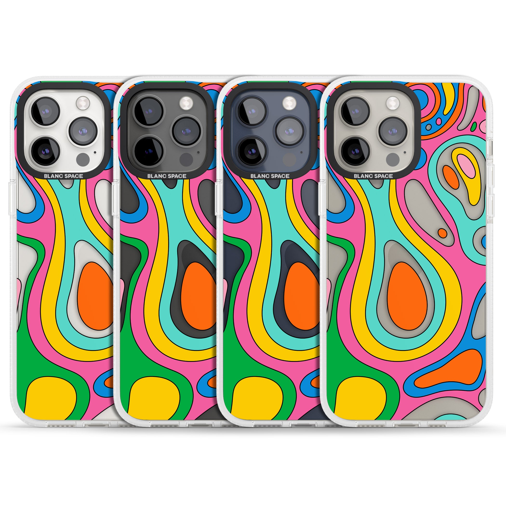 Dreams & Grooves iPhone 15 Pro Max / 15 Pro / 14 Pro Max / 14 Pro / 13 Pro Clear Case Impact Air - Blanc Space