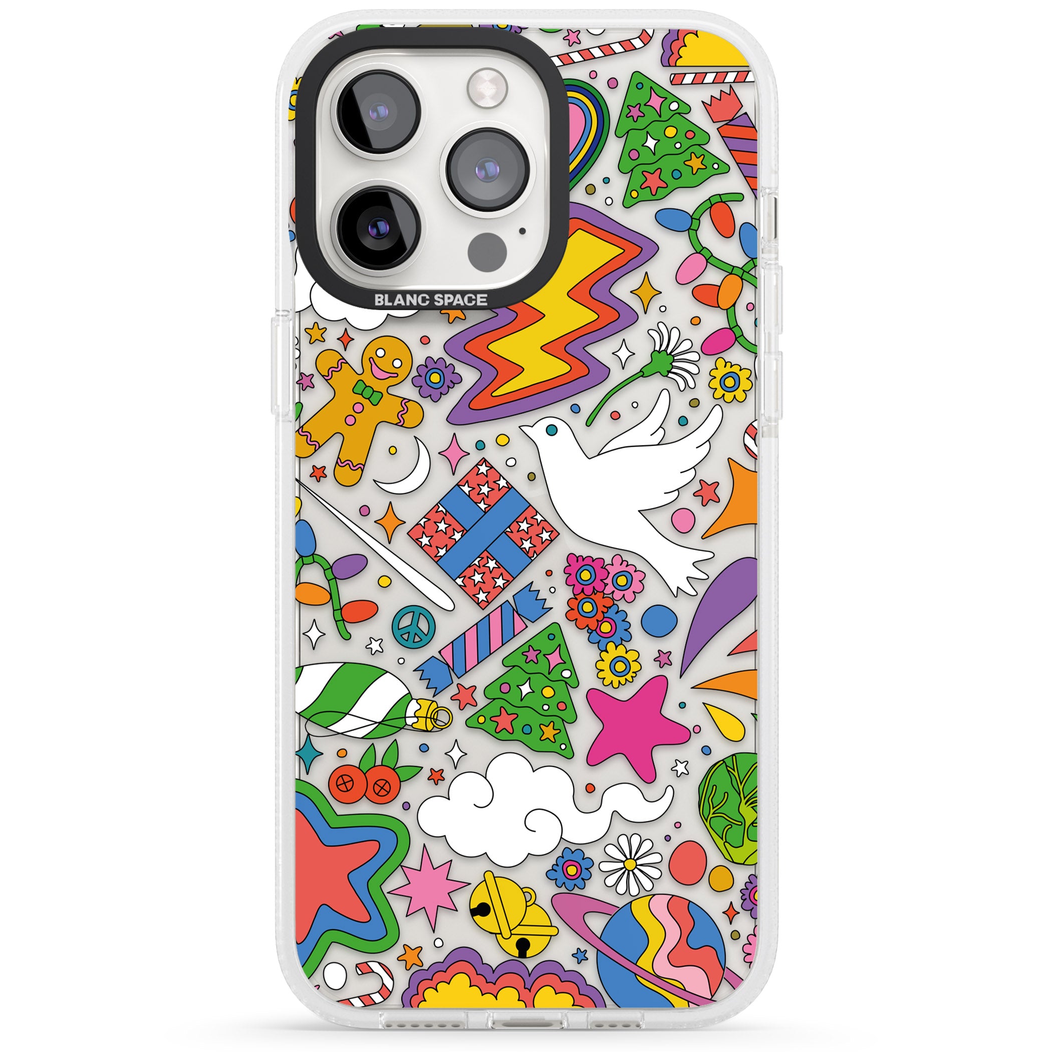 Whimsical Wonderland iPhone 15 Pro Max / 15 Pro / 14 Pro Max / 14 Pro / 13 Pro Clear Case Impact Air - Blanc Space