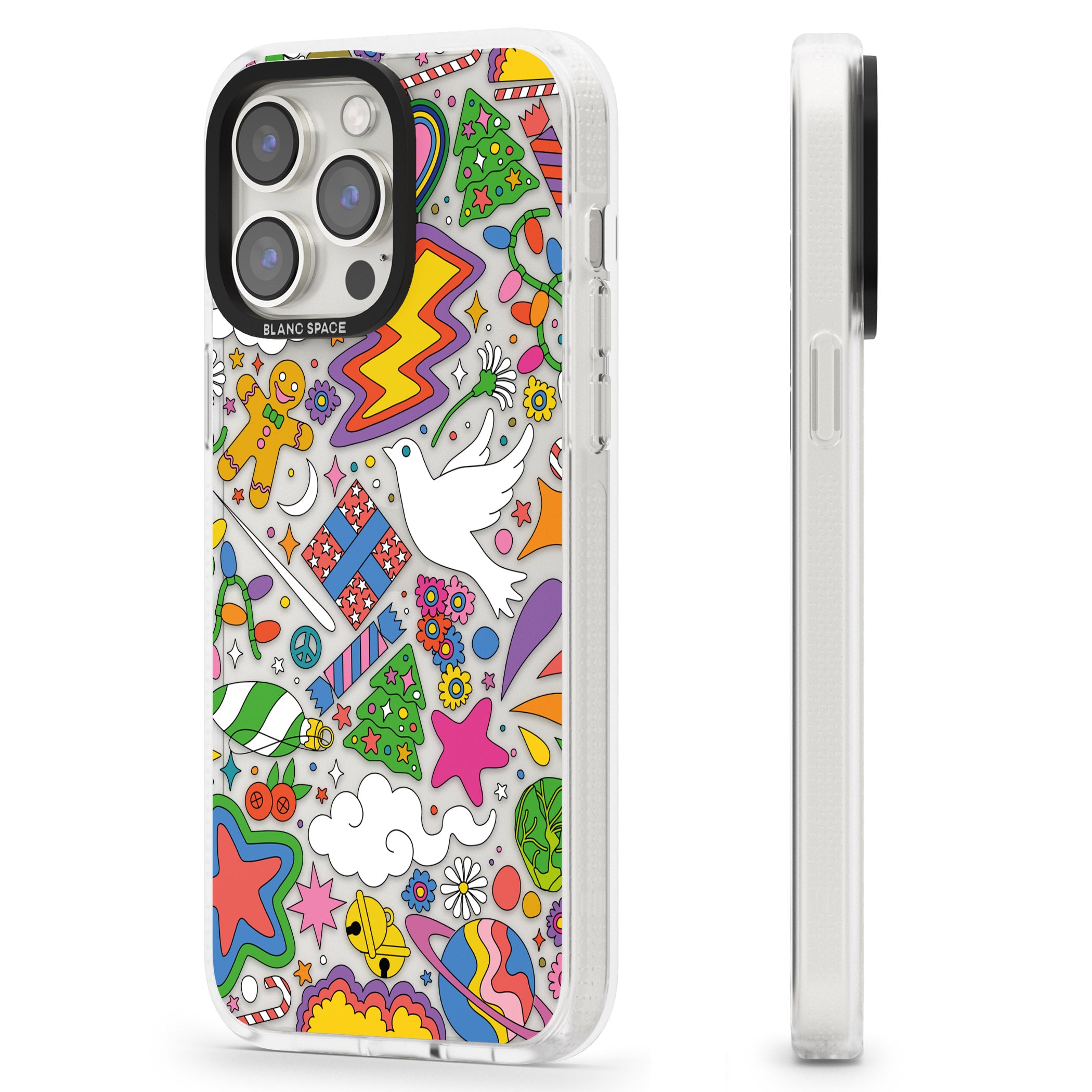 Whimsical Wonderland iPhone 15 Pro Max / 15 Pro / 14 Pro Max / 14 Pro / 13 Pro Clear Case Impact Air - Blanc Space