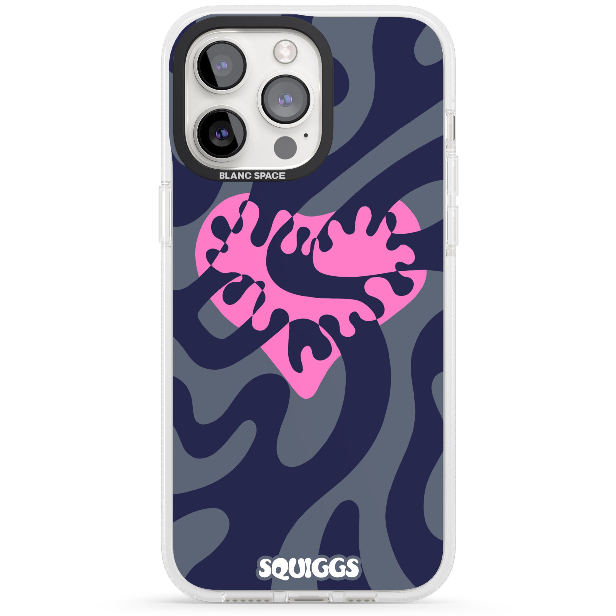 Broken Heart iPhone 15 Pro Max / 15 Pro / 14 Pro Max / 14 Pro / 13 Pro Clear Case Impact Air - Blanc Space