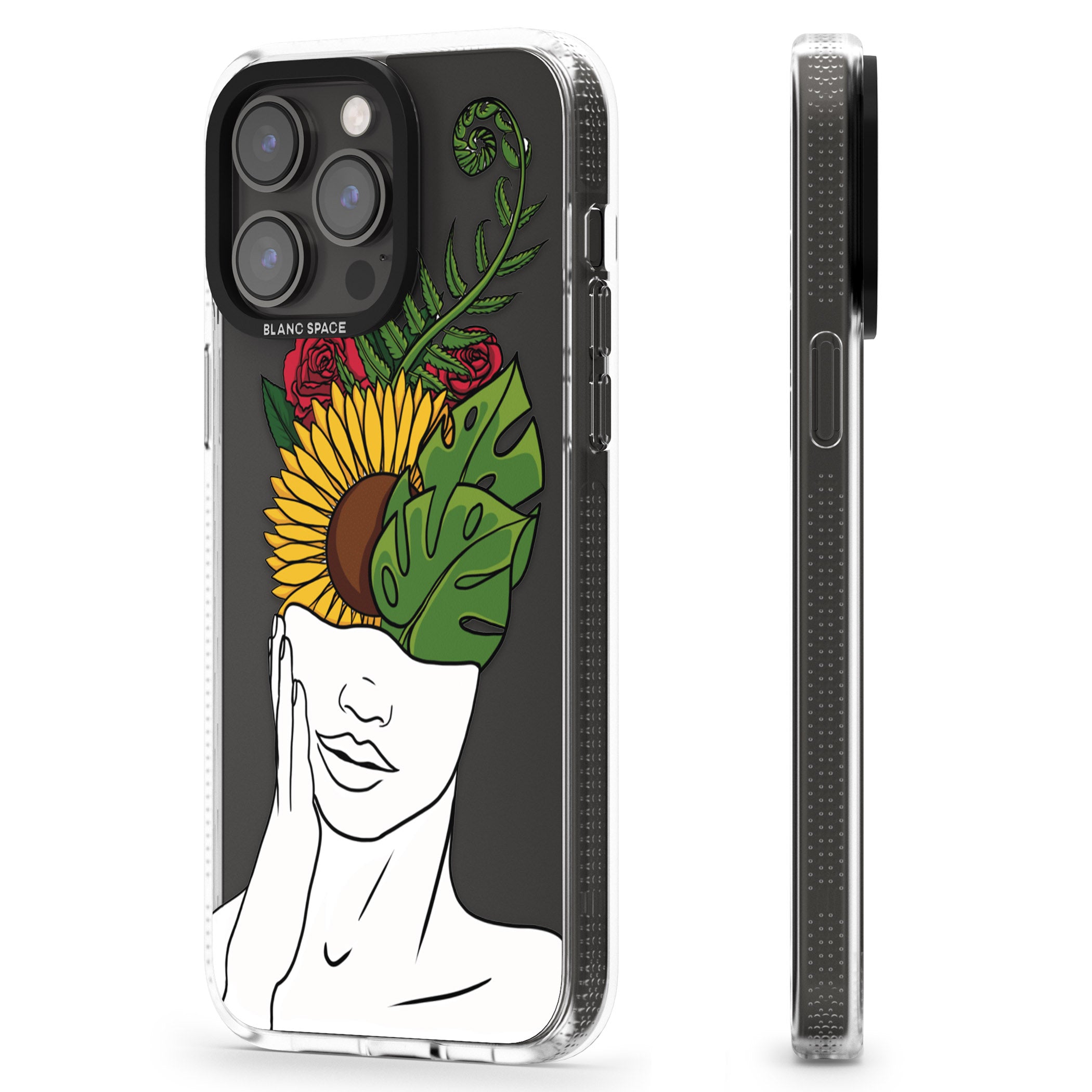 Let The Mind Flourish iPhone 15 Pro Max / 15 Pro / 14 Pro Max / 14 Pro / 13 Pro Clear Case Impact Air - Blanc Space