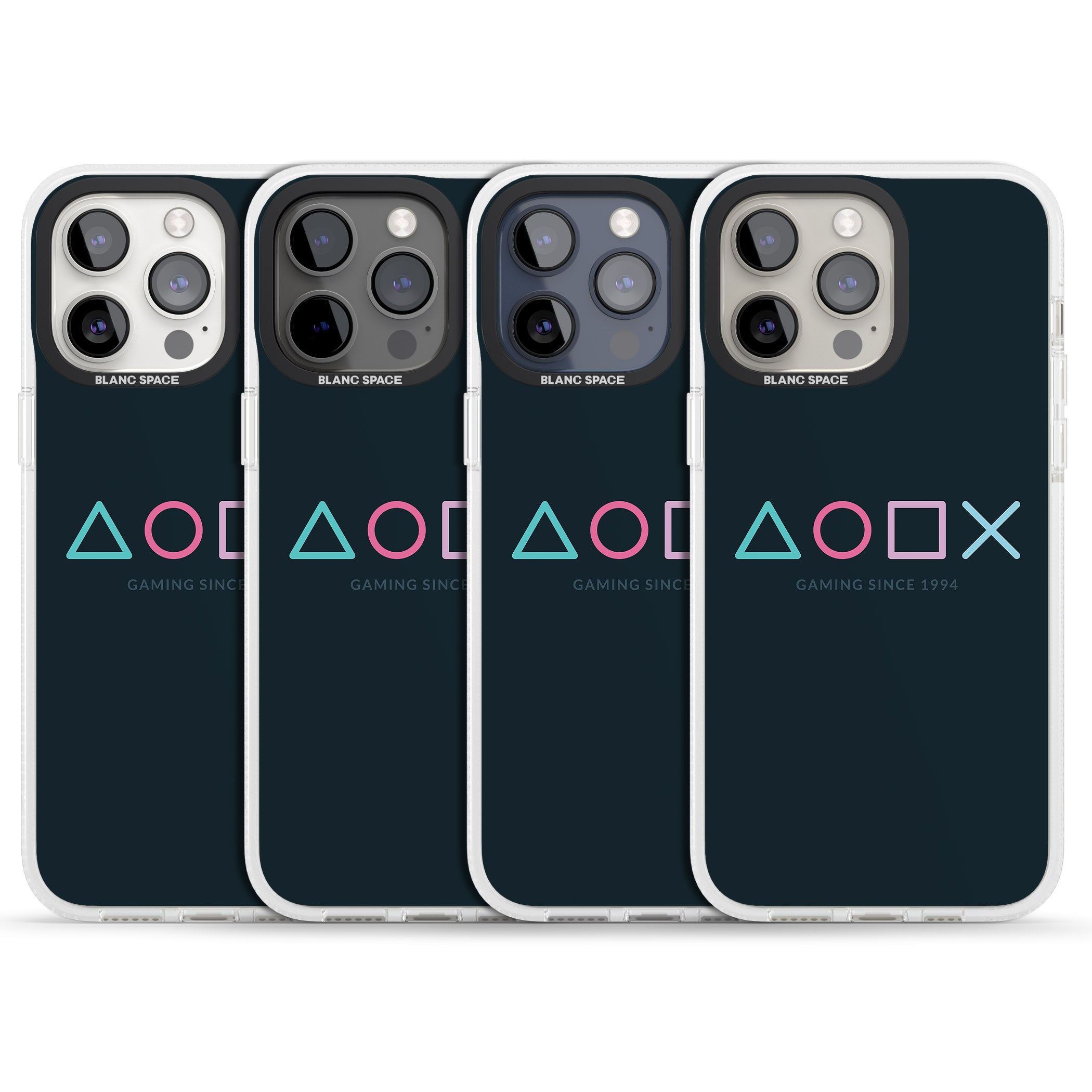 Gaming Since 1994 Station iPhone 15 Pro Max / 15 Pro / 14 Pro Max / 14 Pro / 13 Pro Clear Case Impact Air - Blanc Space
