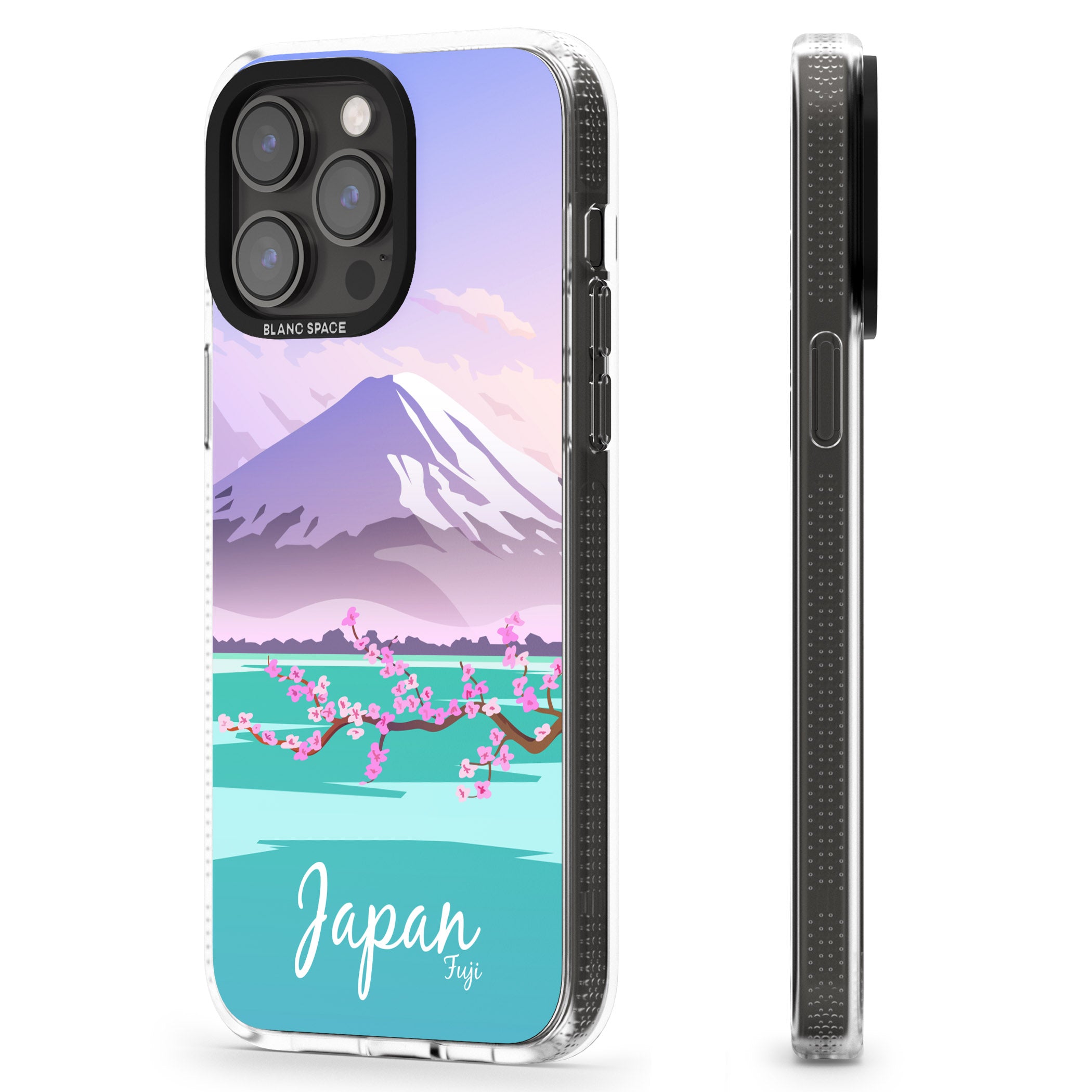 Vintage Travel Poster Japan iPhone 15 Pro Max / 15 Pro / 14 Pro Max / 14 Pro / 13 Pro Clear Case Impact Air - Blanc Space