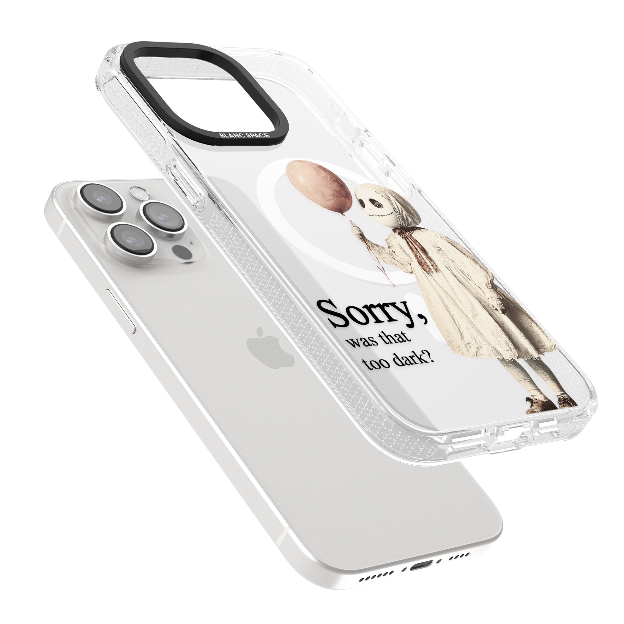 Sorry, Was That Too Dark? iPhone 15 Pro Max / 15 Pro / 14 Pro Max / 14 Pro / 13 Pro Clear Case Impact Air - Blanc Space
