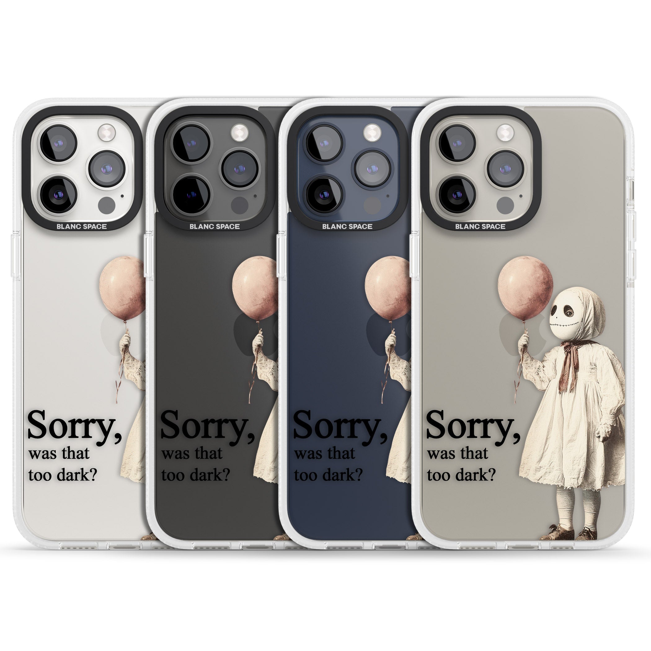 Sorry, Was That Too Dark? iPhone 15 Pro Max / 15 Pro / 14 Pro Max / 14 Pro / 13 Pro Clear Case Impact Air - Blanc Space
