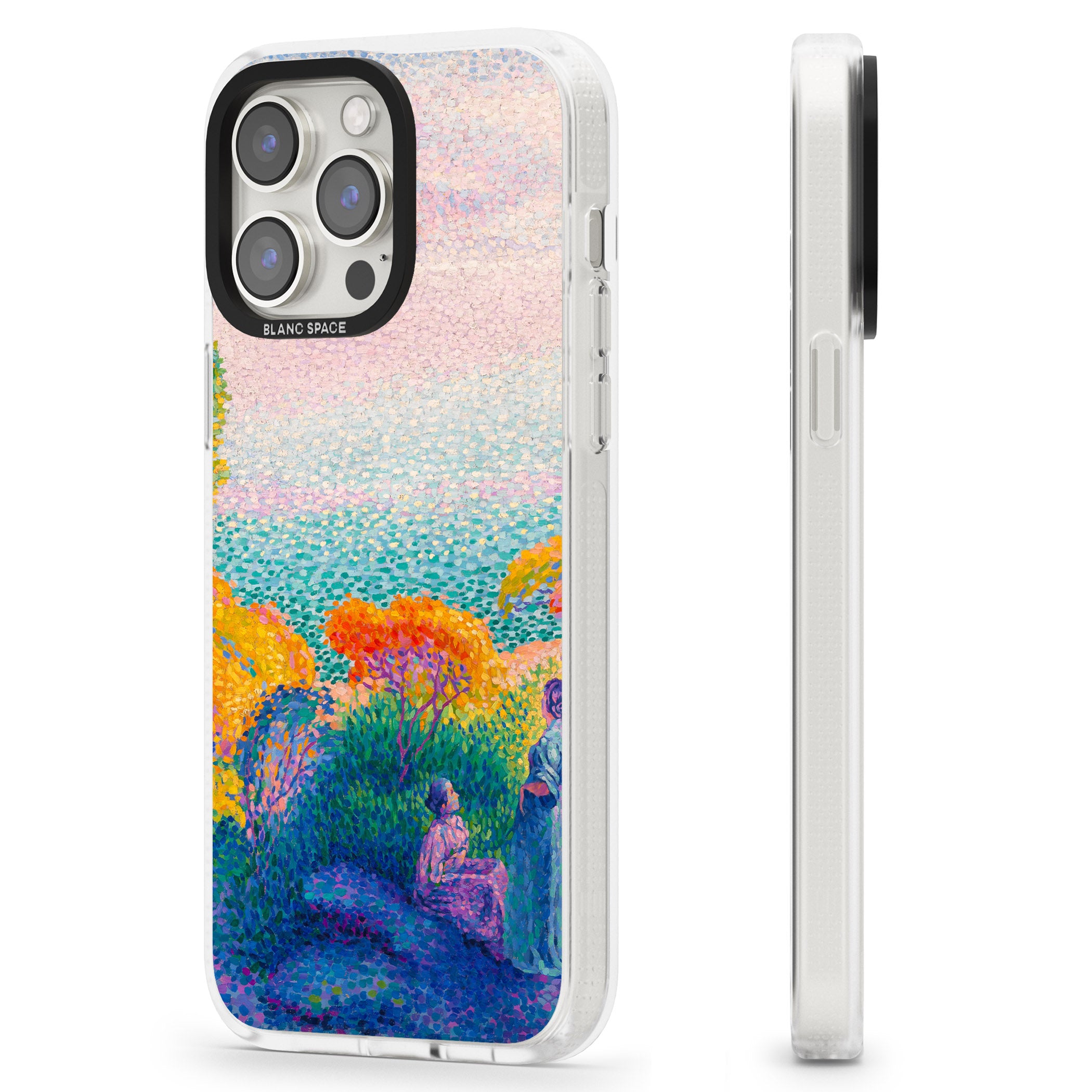 Meadow Lake iPhone 15 Pro Max / 15 Pro / 14 Pro Max / 14 Pro / 13 Pro Clear Case Impact Air - Blanc Space