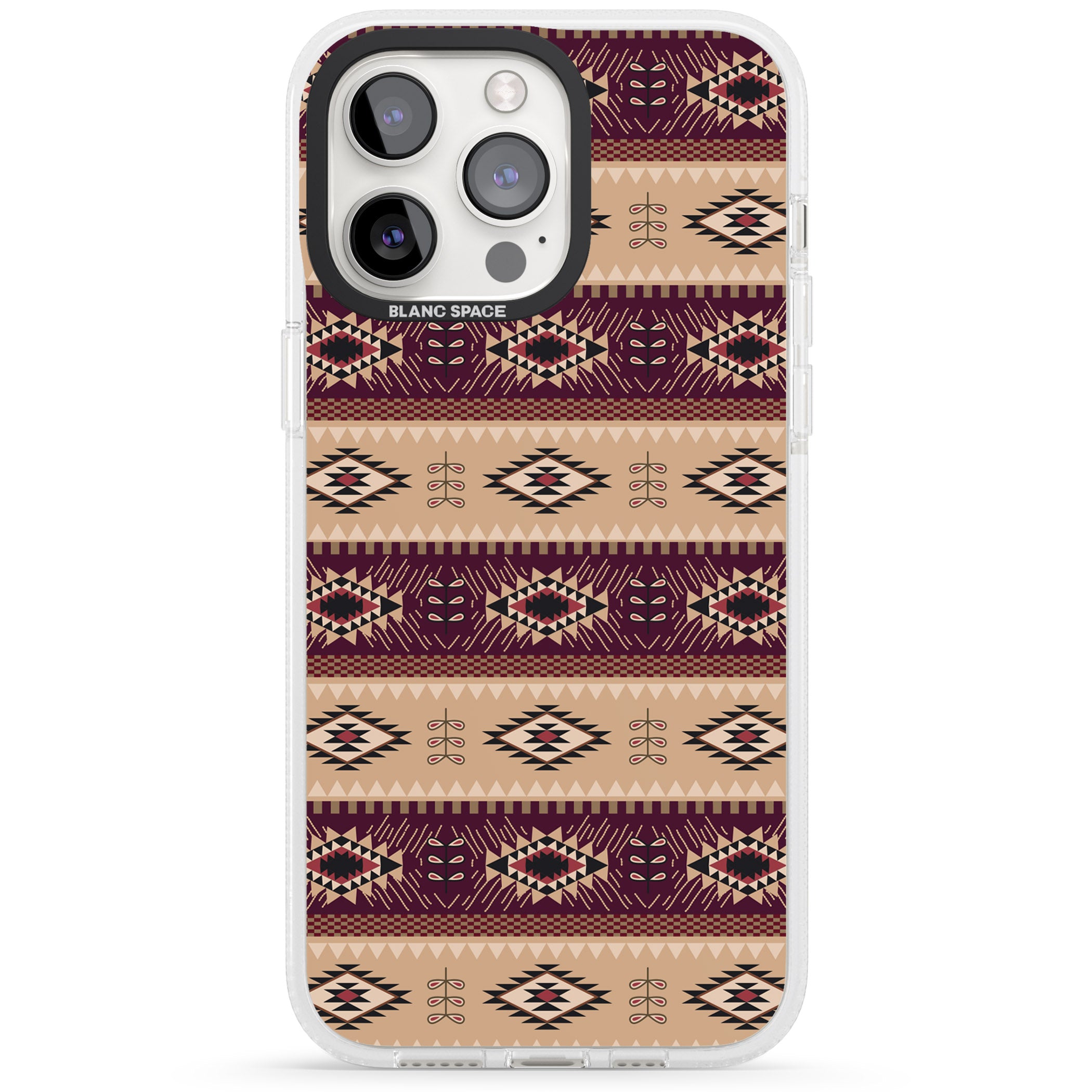 Western Poncho iPhone 15 Pro Max / 15 Pro / 14 Pro Max / 14 Pro / 13 Pro Clear Case Impact Air - Blanc Space