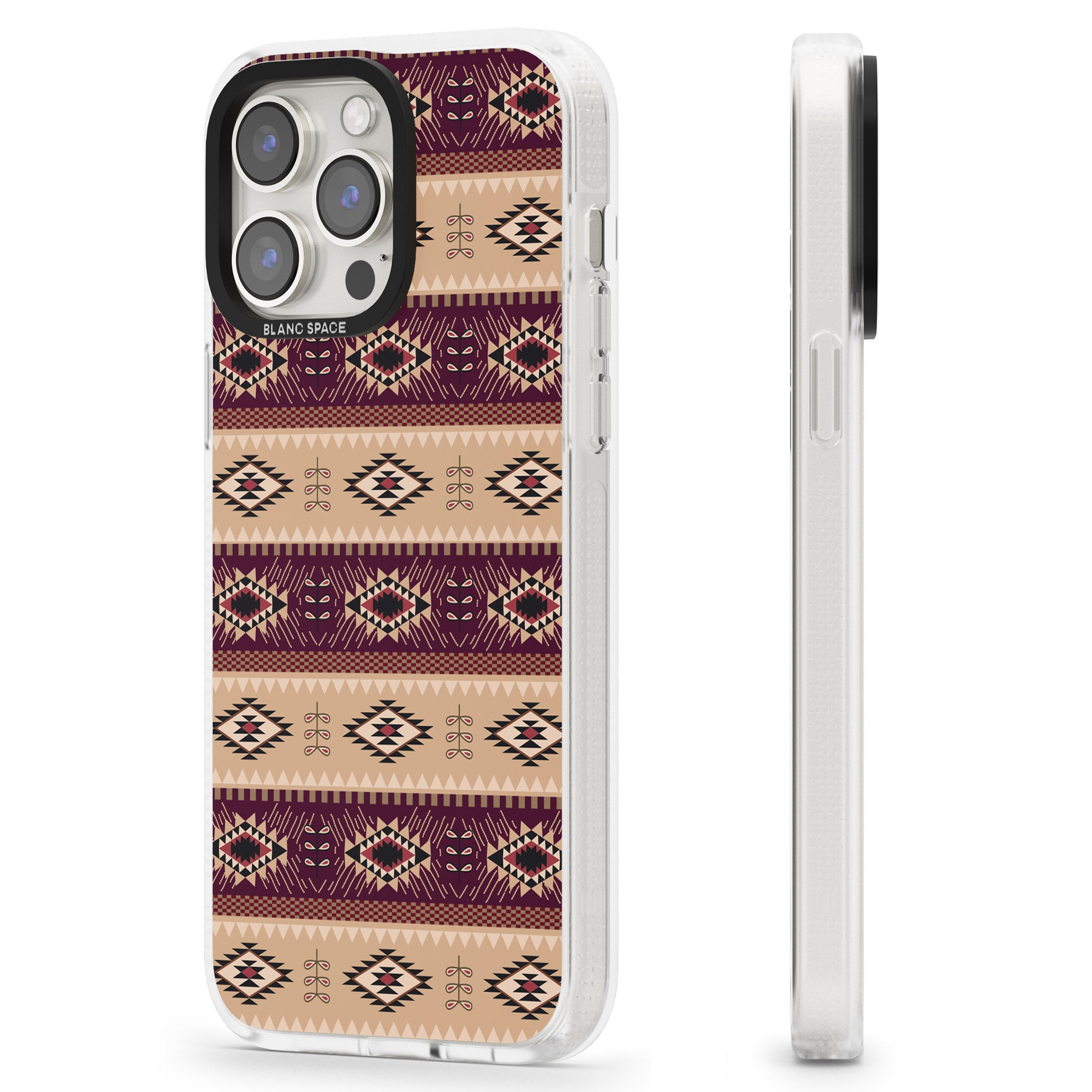 Western Poncho iPhone 15 Pro Max / 15 Pro / 14 Pro Max / 14 Pro / 13 Pro Clear Case Impact Air - Blanc Space