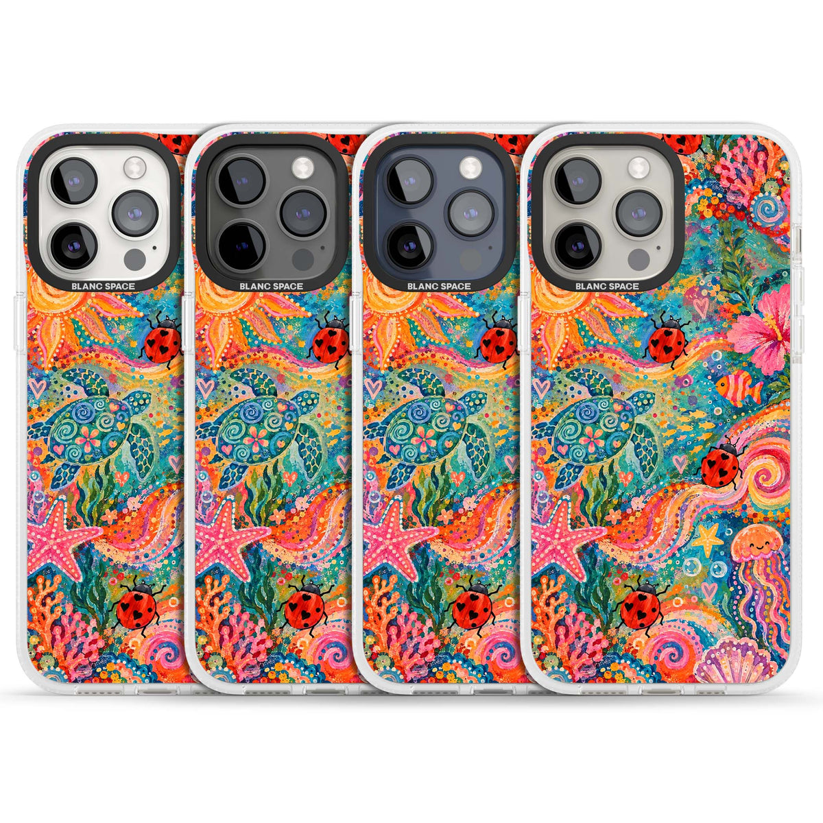 Coral Whimsy for her iPhone case | Clear Case Impact Air case for iPhone 15 Pro, iPhone 15 Pro Max
