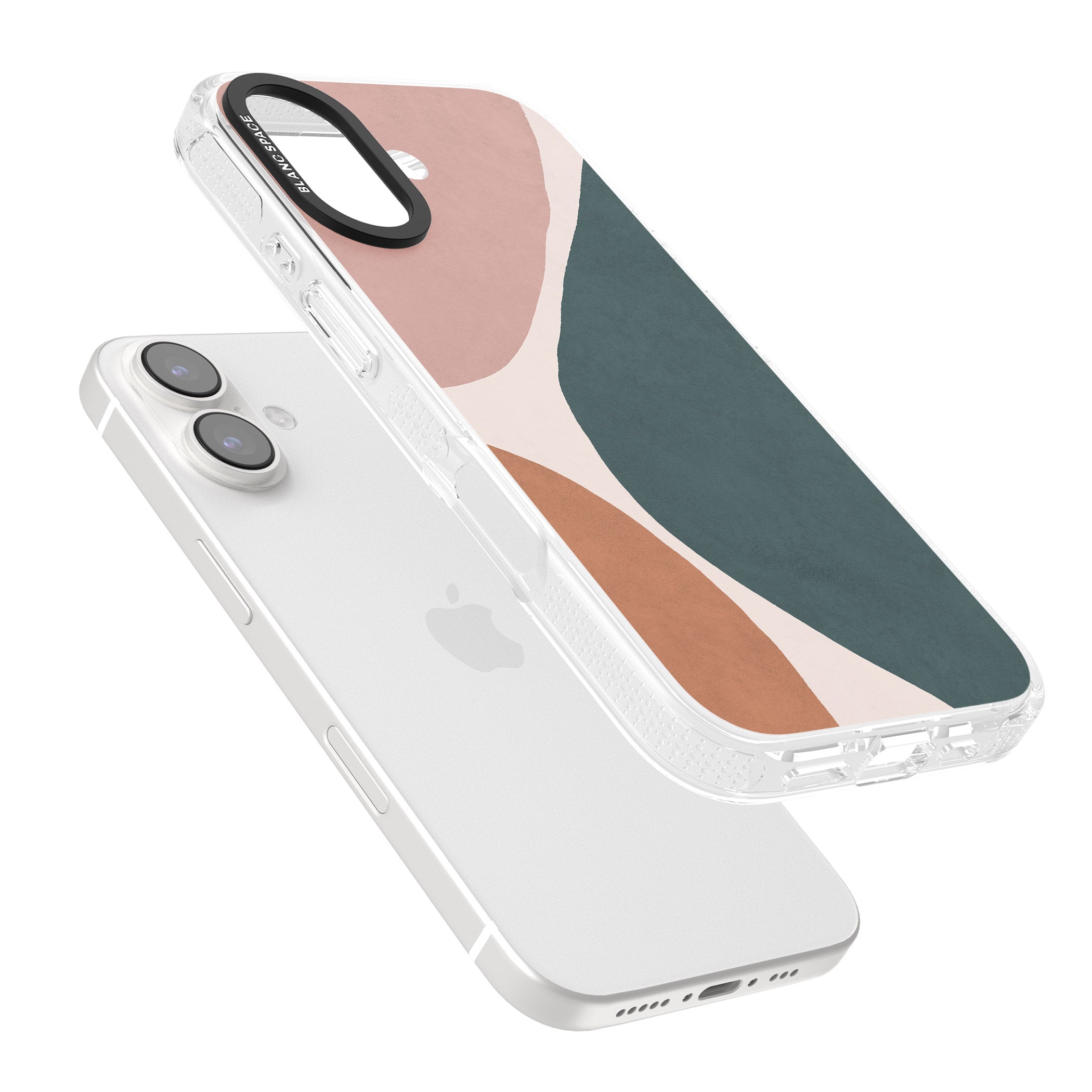 Lush Abstract Watercolour Design #8 iPhone 16 / 16 Plus Clear Case Impact Air - Blanc Space