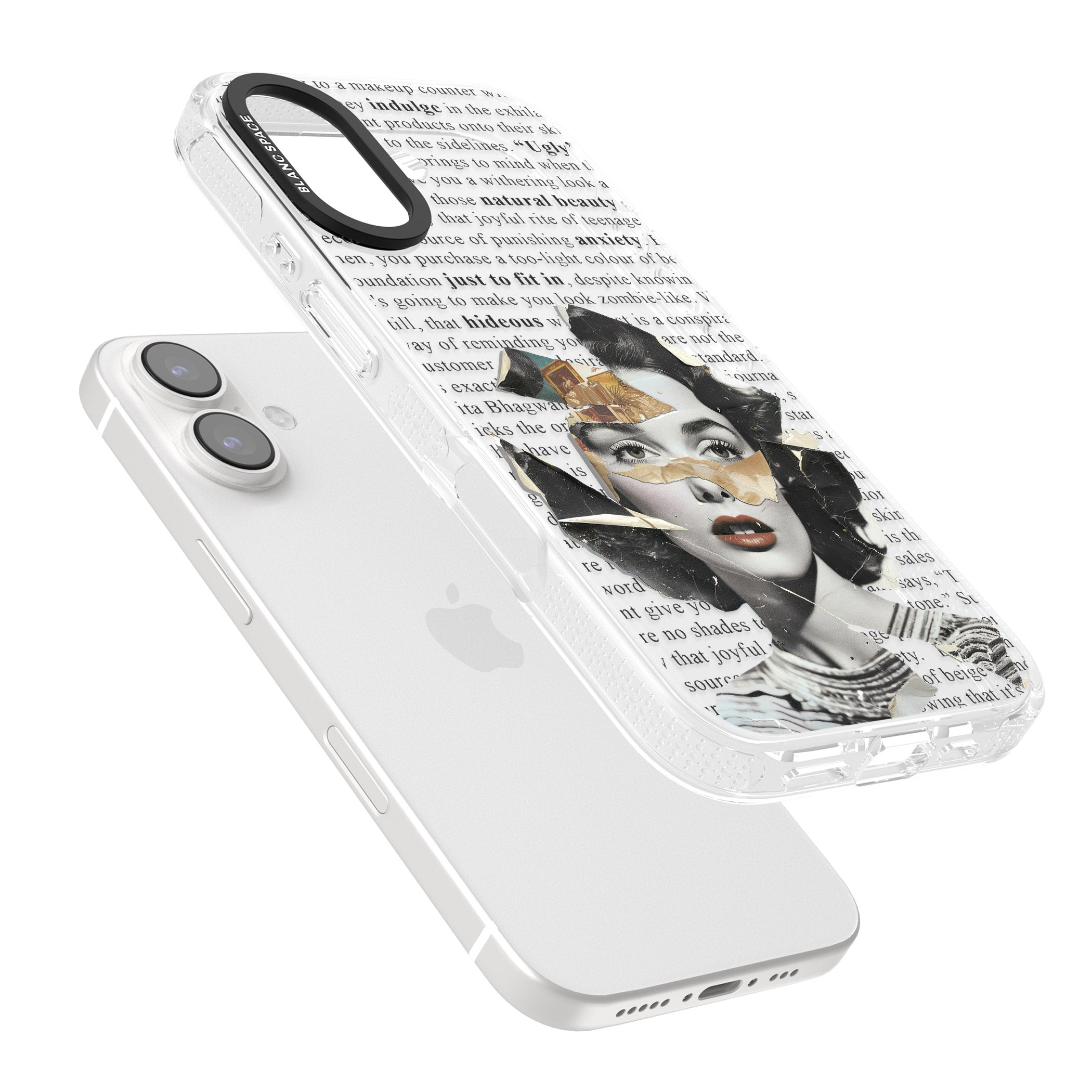 Beauty is Within iPhone 16 / 16 Plus Clear Case Impact Air - Blanc Space