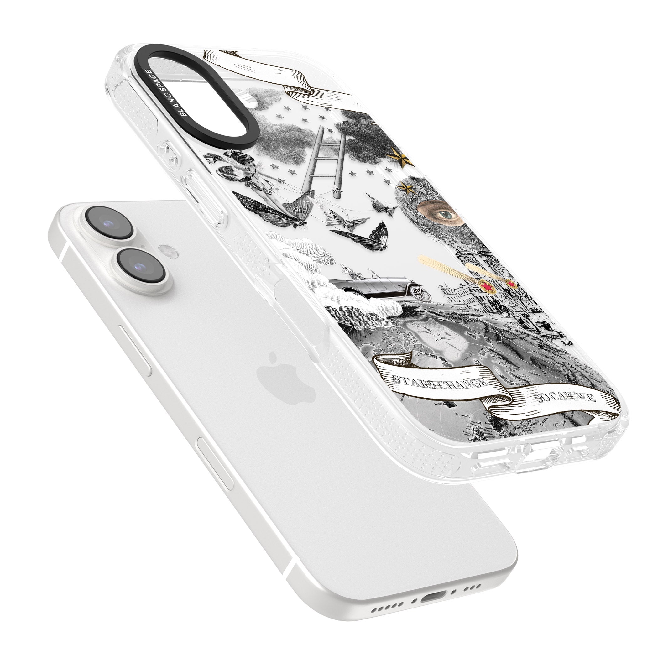 Stars Change, So Can We iPhone 16 / 16 Plus Clear Case Impact Air - Blanc Space