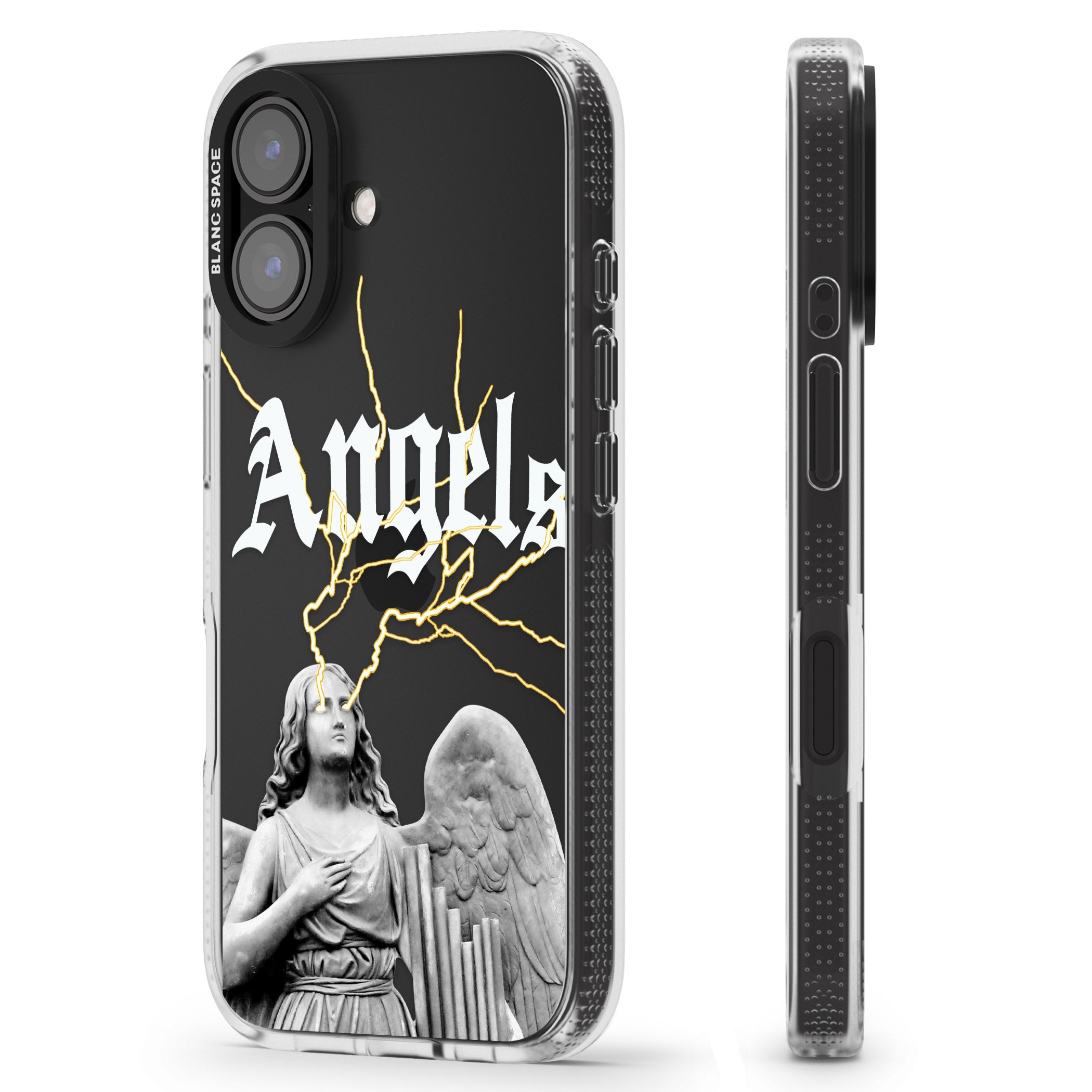 ANGELS iPhone 16 / 16 Plus Clear Case Impact Air - Blanc Space