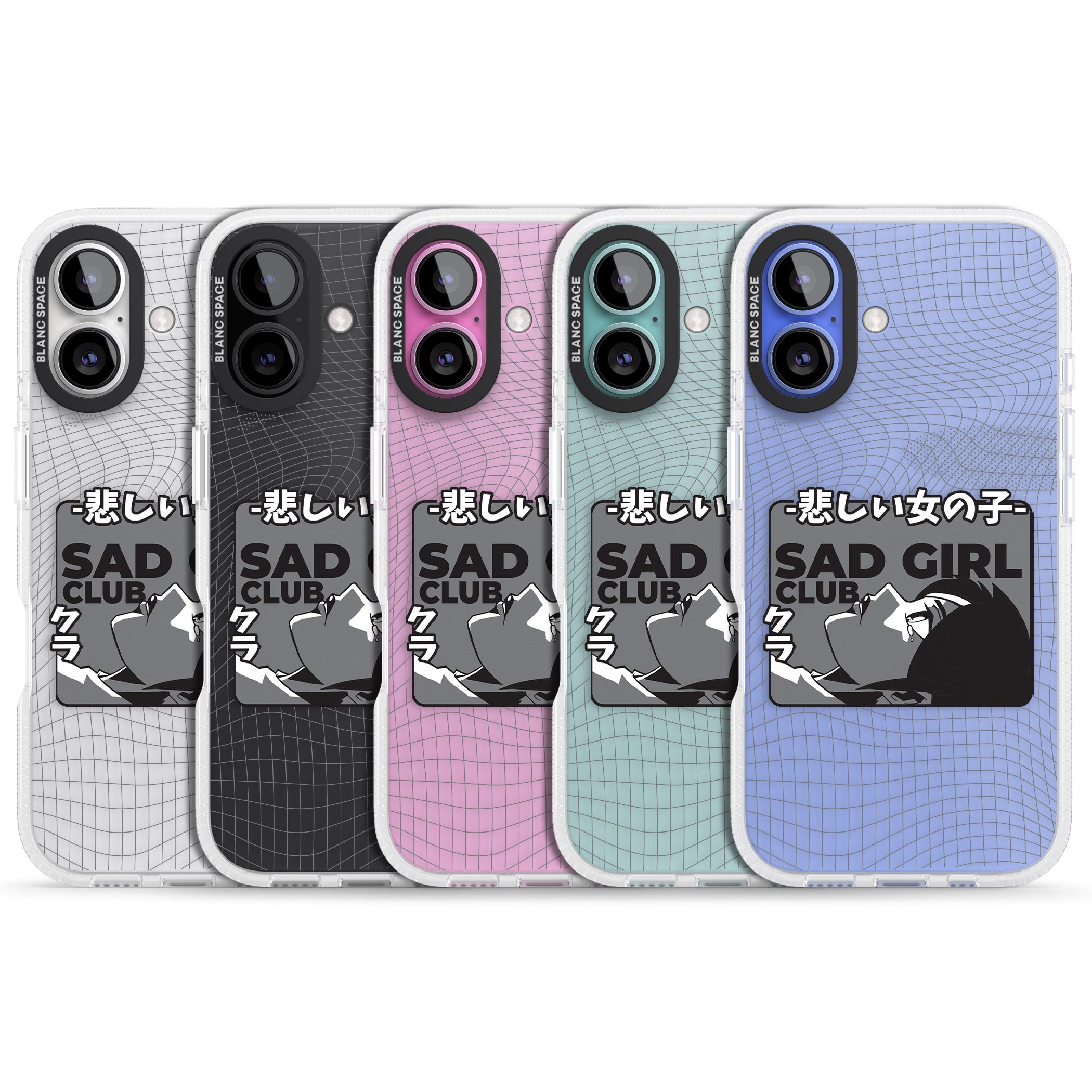 Sad Girl Club iPhone 16 / 16 Plus Clear Case Impact Air - Blanc Space