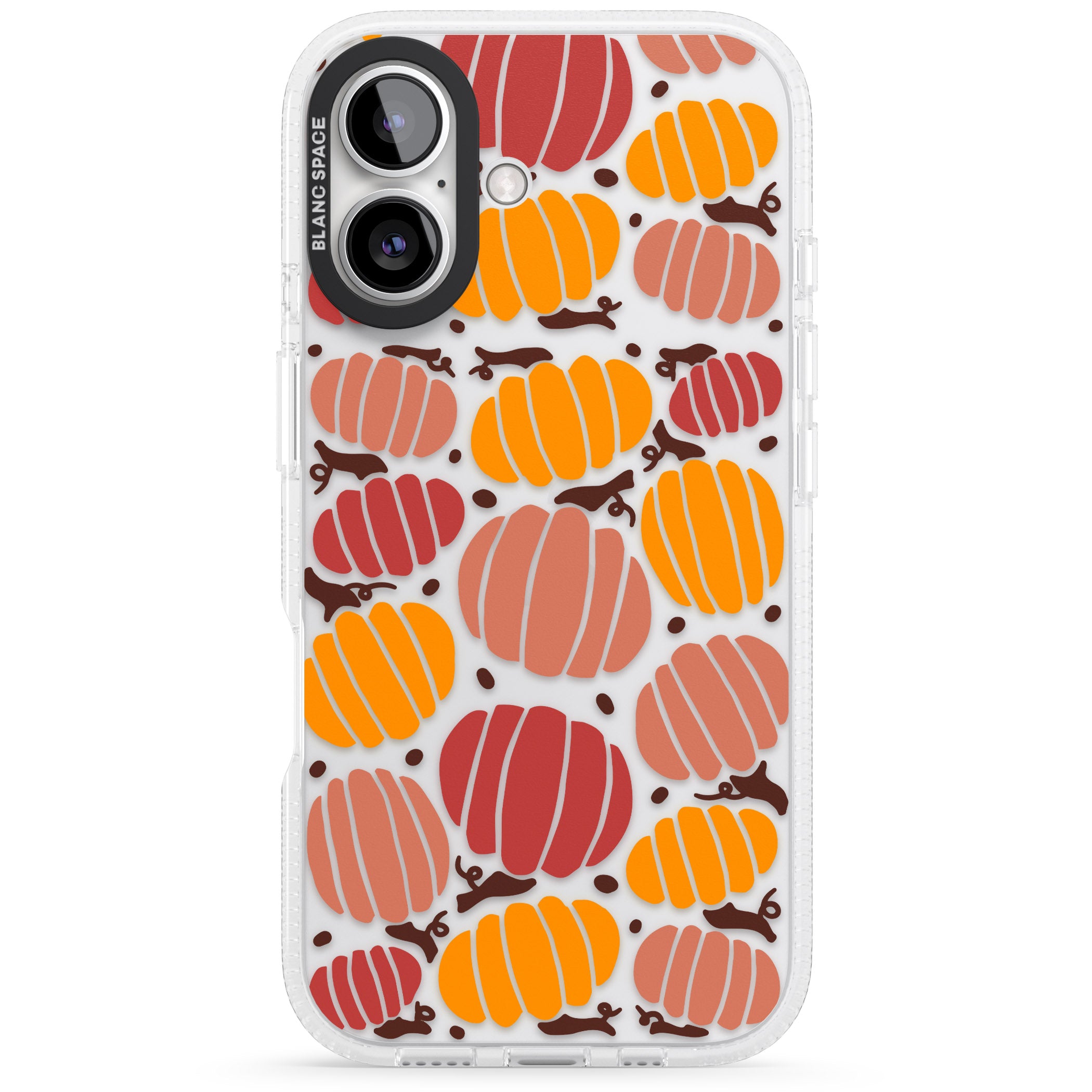 Autumn Pumpkin Patch iPhone 16 / 16 Plus Clear Case Impact Air - Blanc Space