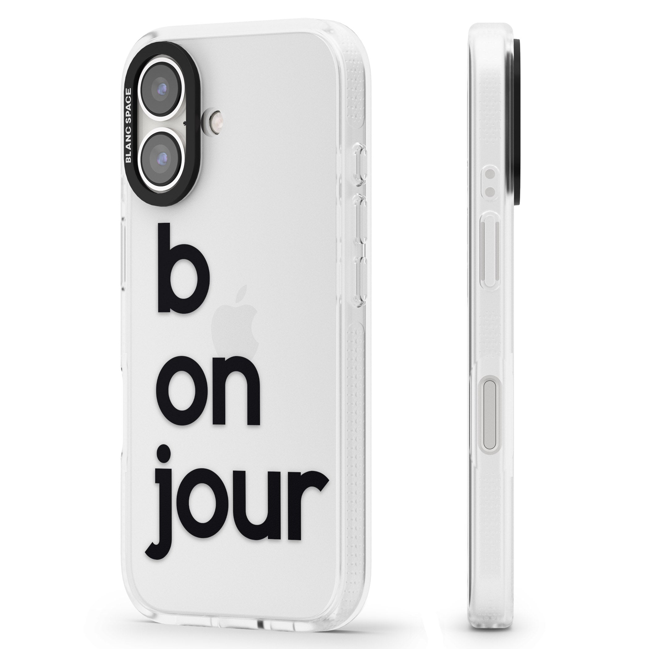 Bonjour iPhone 16 / 16 Plus Clear Case Impact Air - Blanc Space