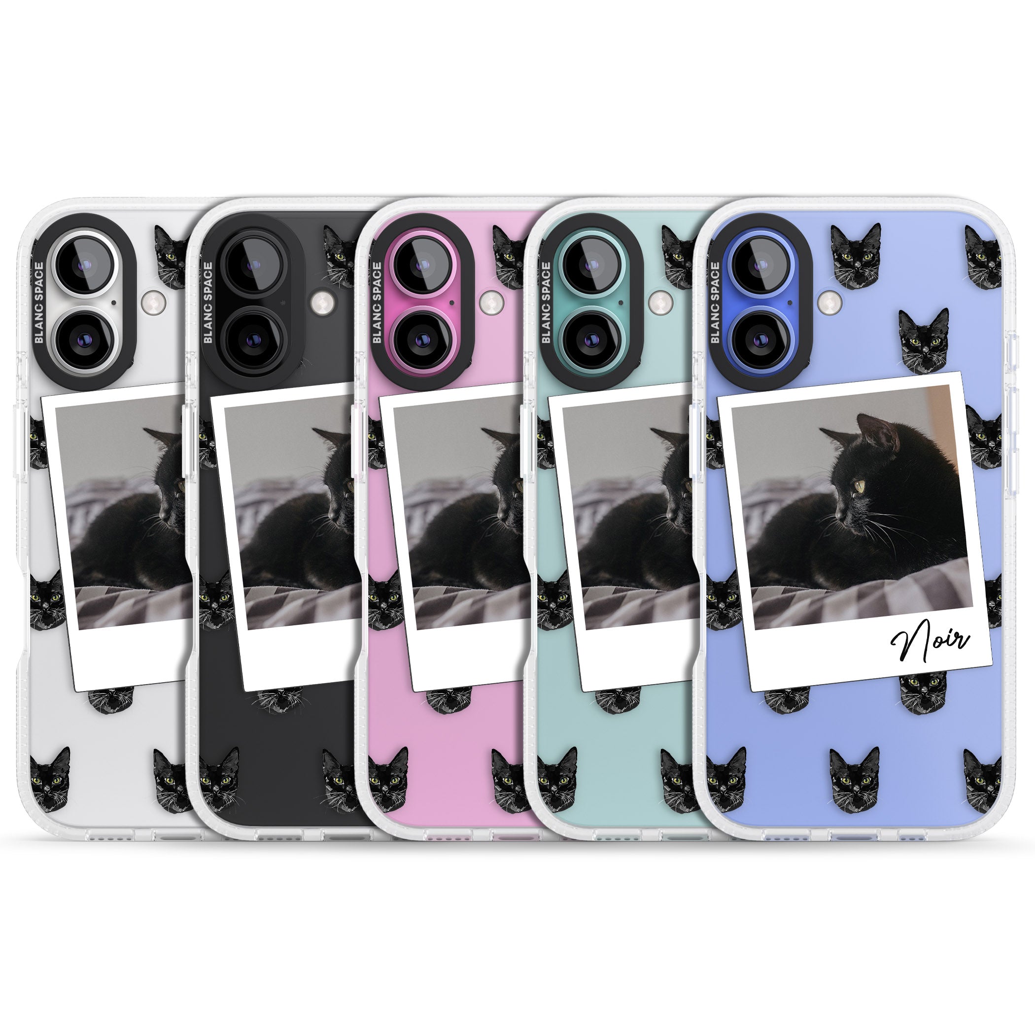 Personalised Bombay Cat Photo iPhone 16 / 16 Plus Clear Case Impact Air - Blanc Space