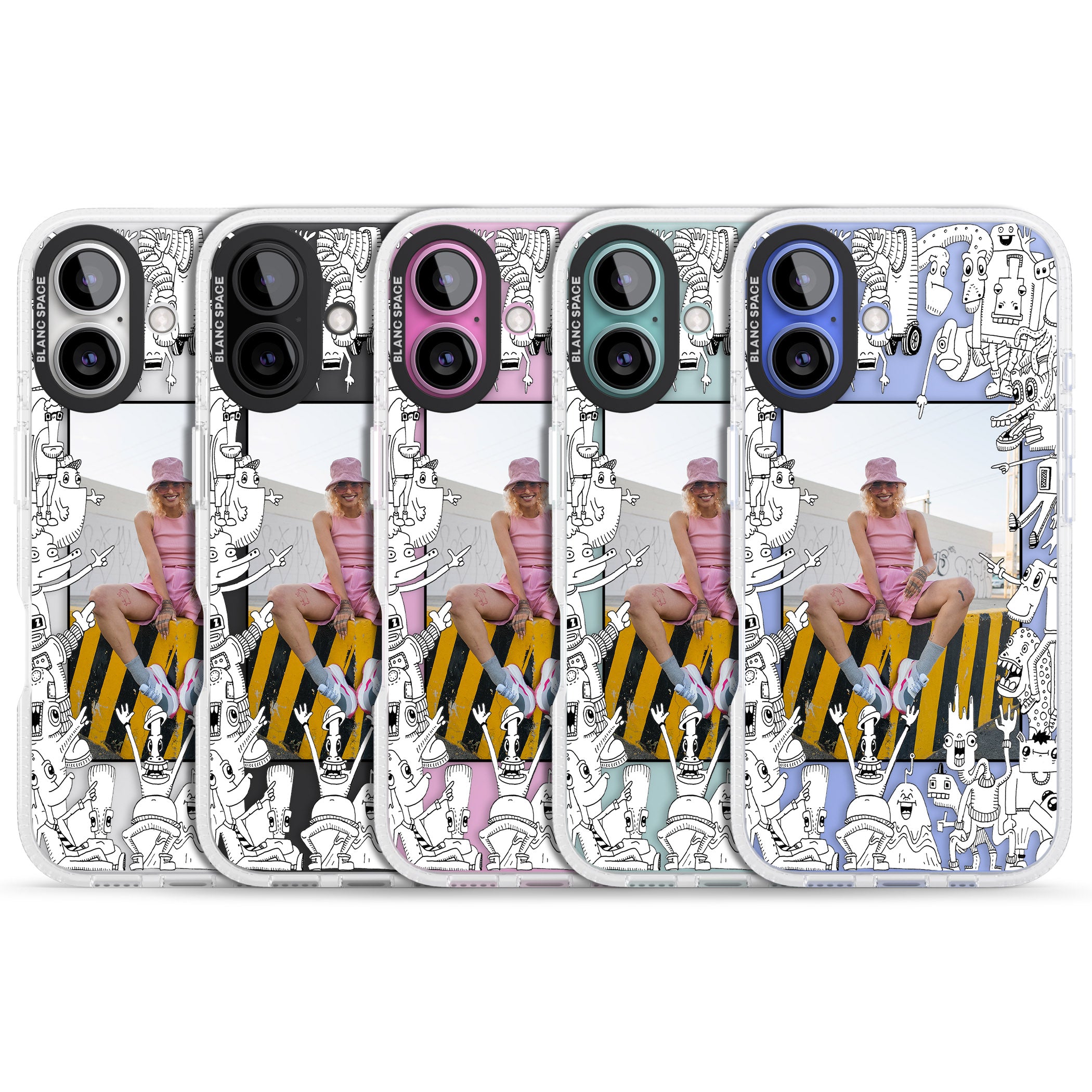 Personalised Look At This Photo Case iPhone 16 / 16 Plus Clear Case Impact Air - Blanc Space