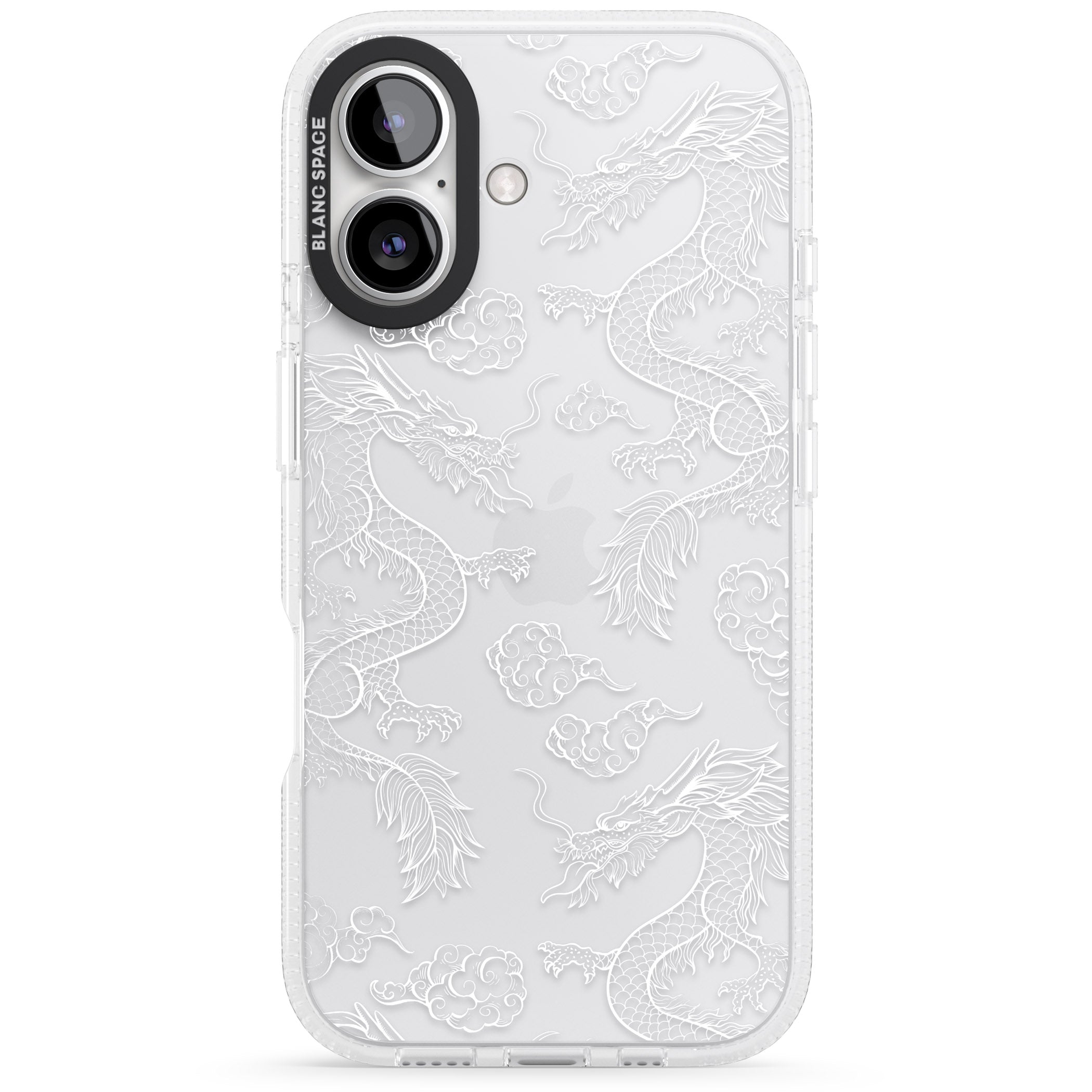 Personalised Name iPhone 16 / 16 Plus Clear Case Impact Air - Blanc Space