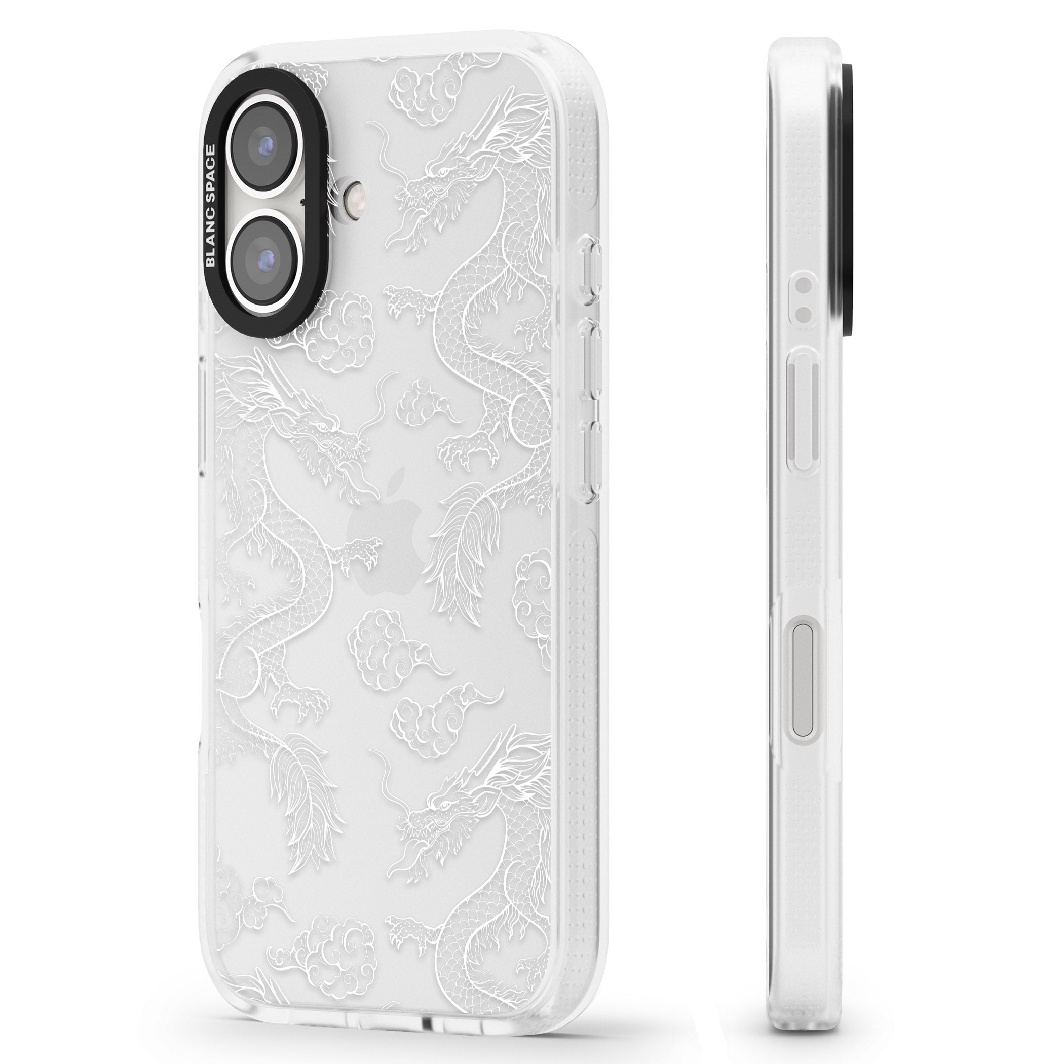 Personalised Name iPhone 16 / 16 Plus Clear Case Impact Air - Blanc Space