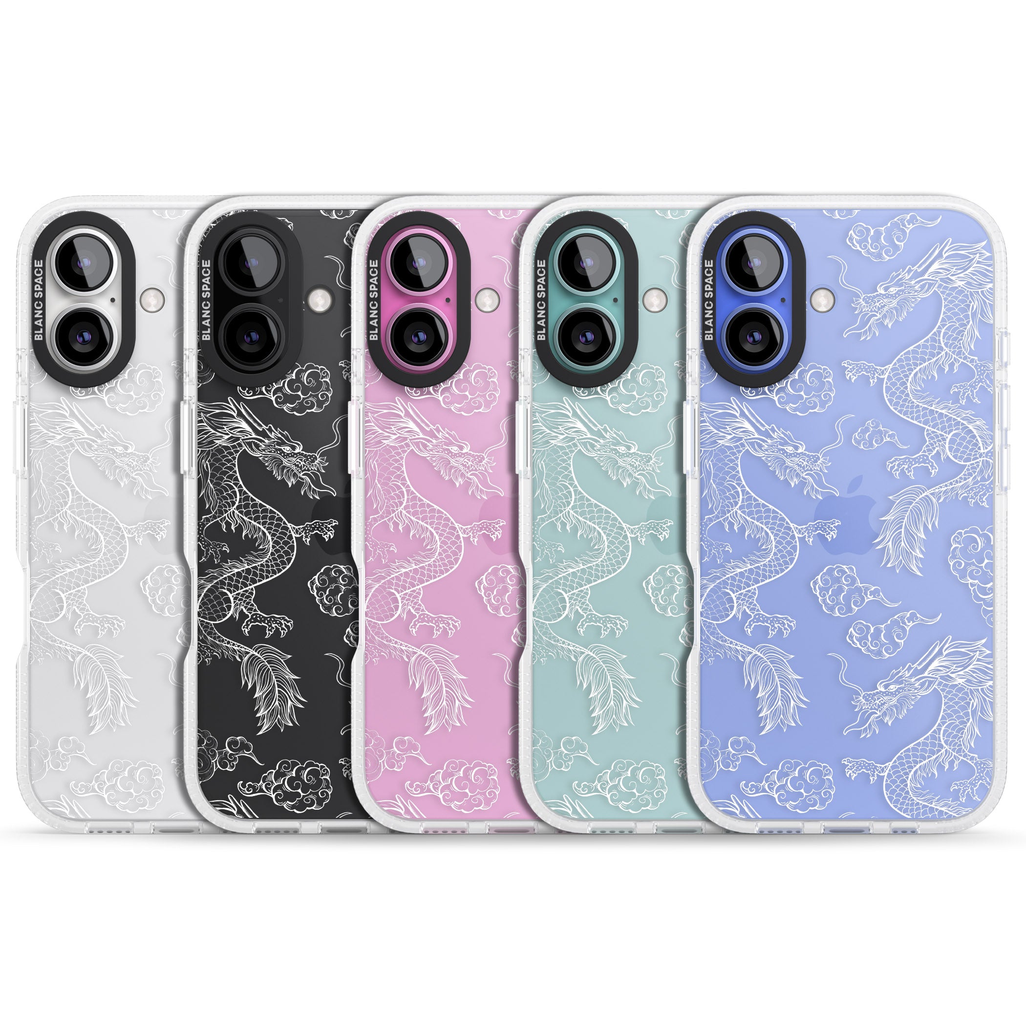 Personalised Name iPhone 16 / 16 Plus Clear Case Impact Air - Blanc Space