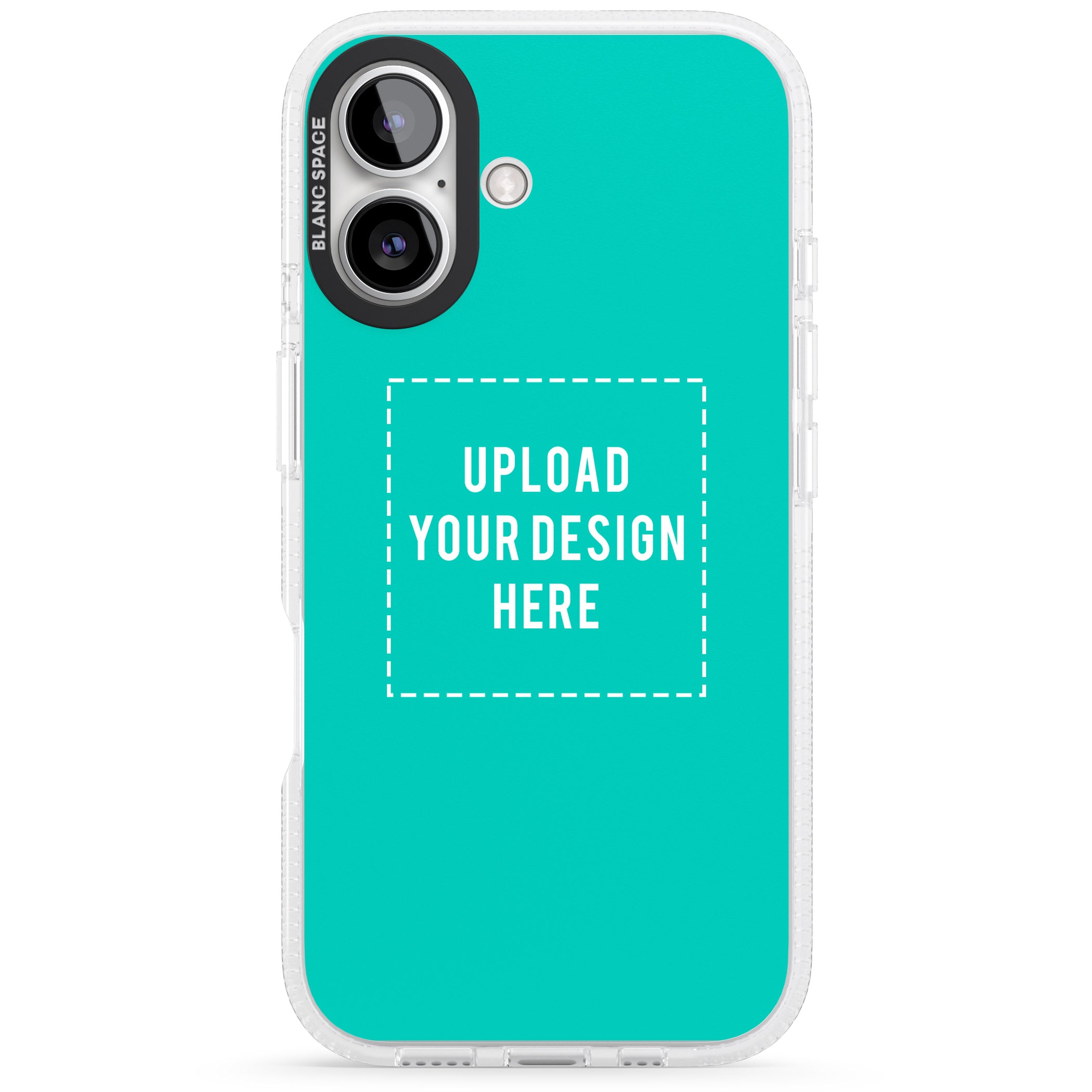 Personalise Your Own Design iPhone 16 / 16 Plus Clear Case Impact Air - Blanc Space