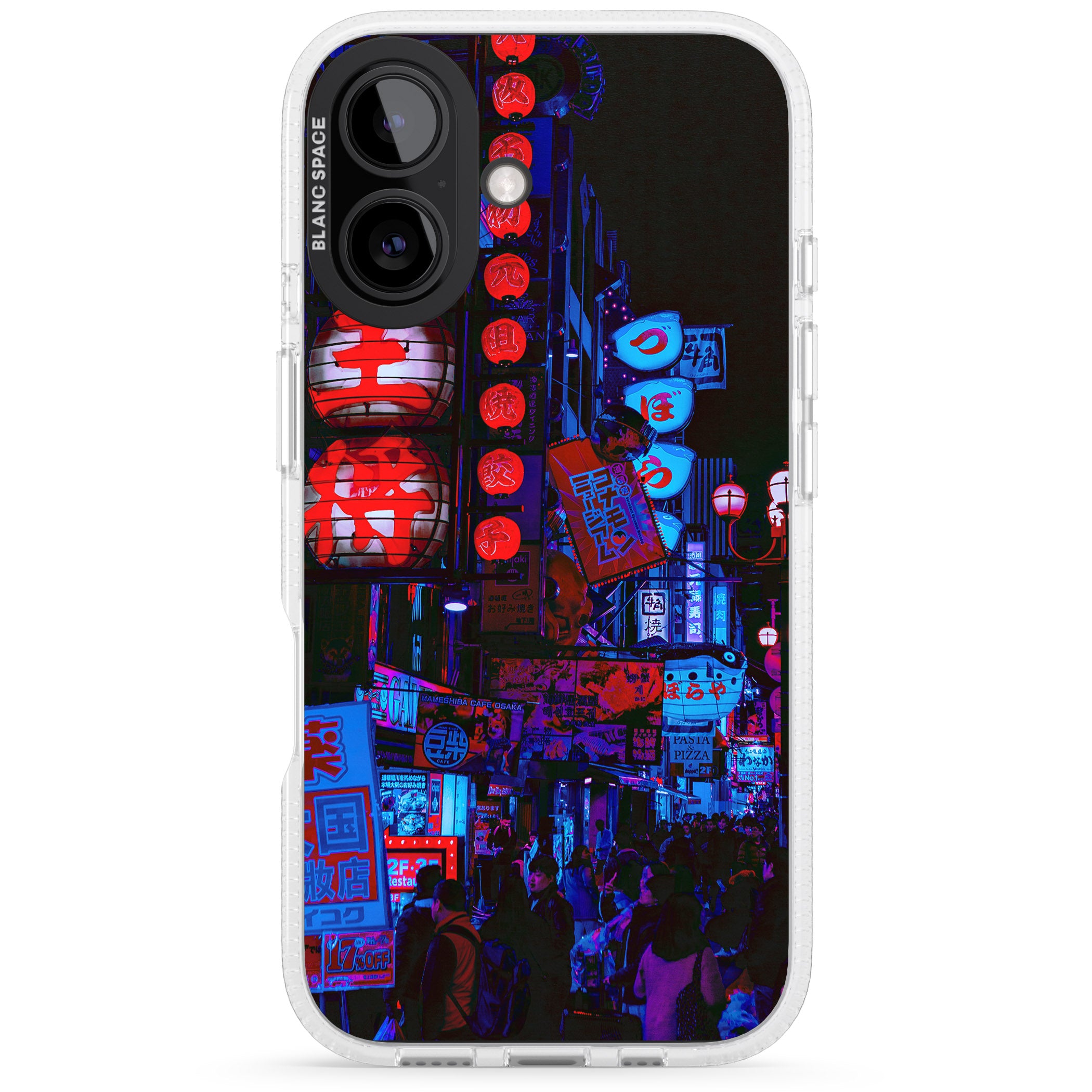 Red & Turquoise - Neon Cities Photographs iPhone 16 / 16 Plus Clear Case Impact Air - Blanc Space