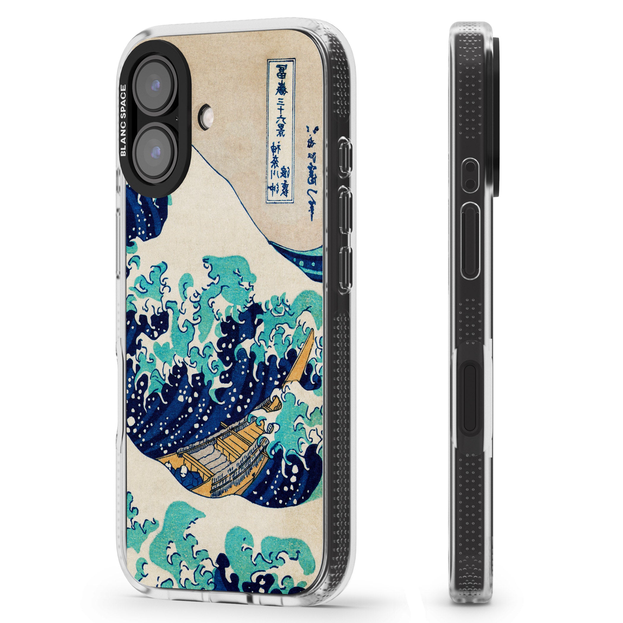 The Great Wave by Katsushika Hokusai iPhone 16 / 16 Plus Clear Case Impact Air - Blanc Space