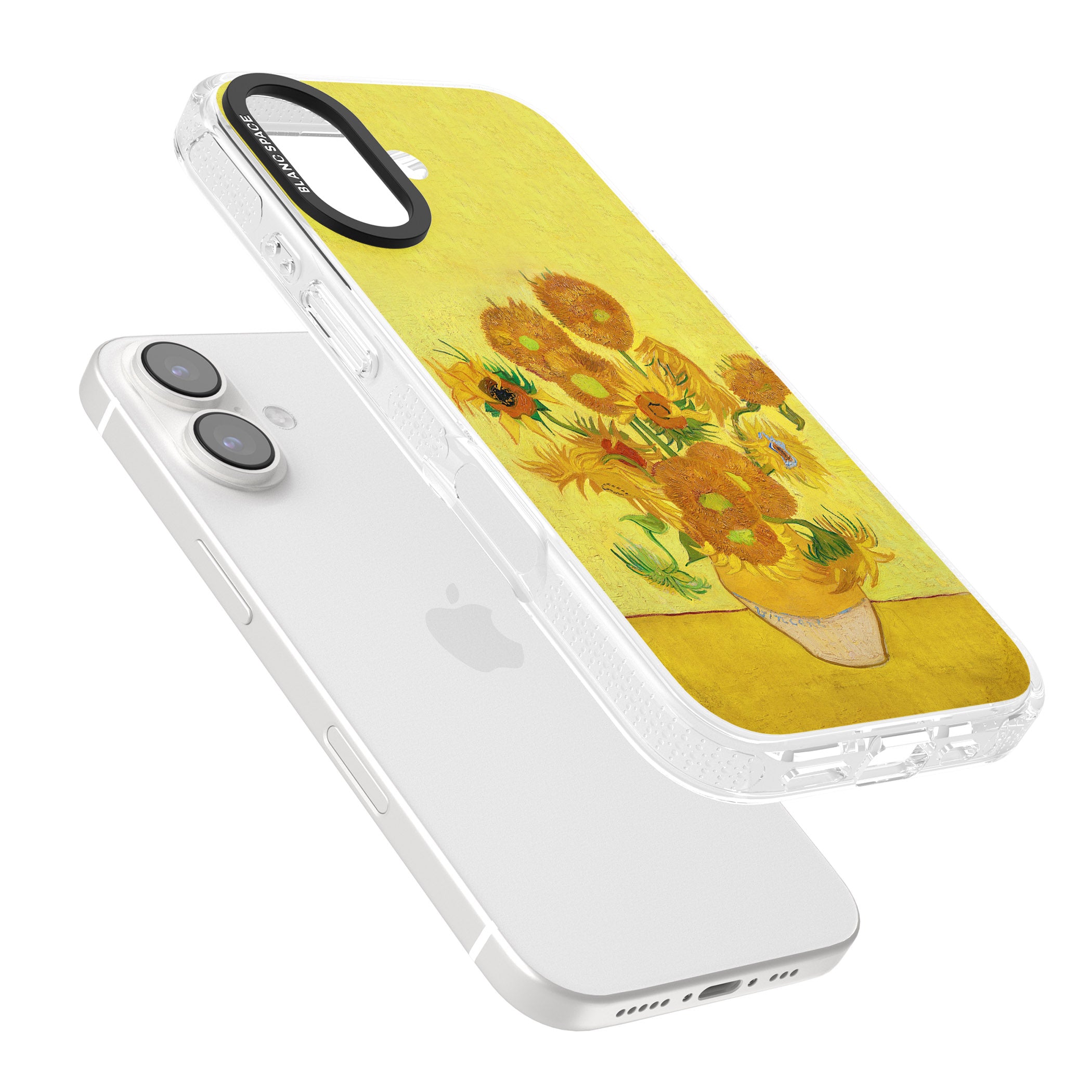 Sunflowers iPhone 16 / 16 Plus Clear Case Impact Air - Blanc Space