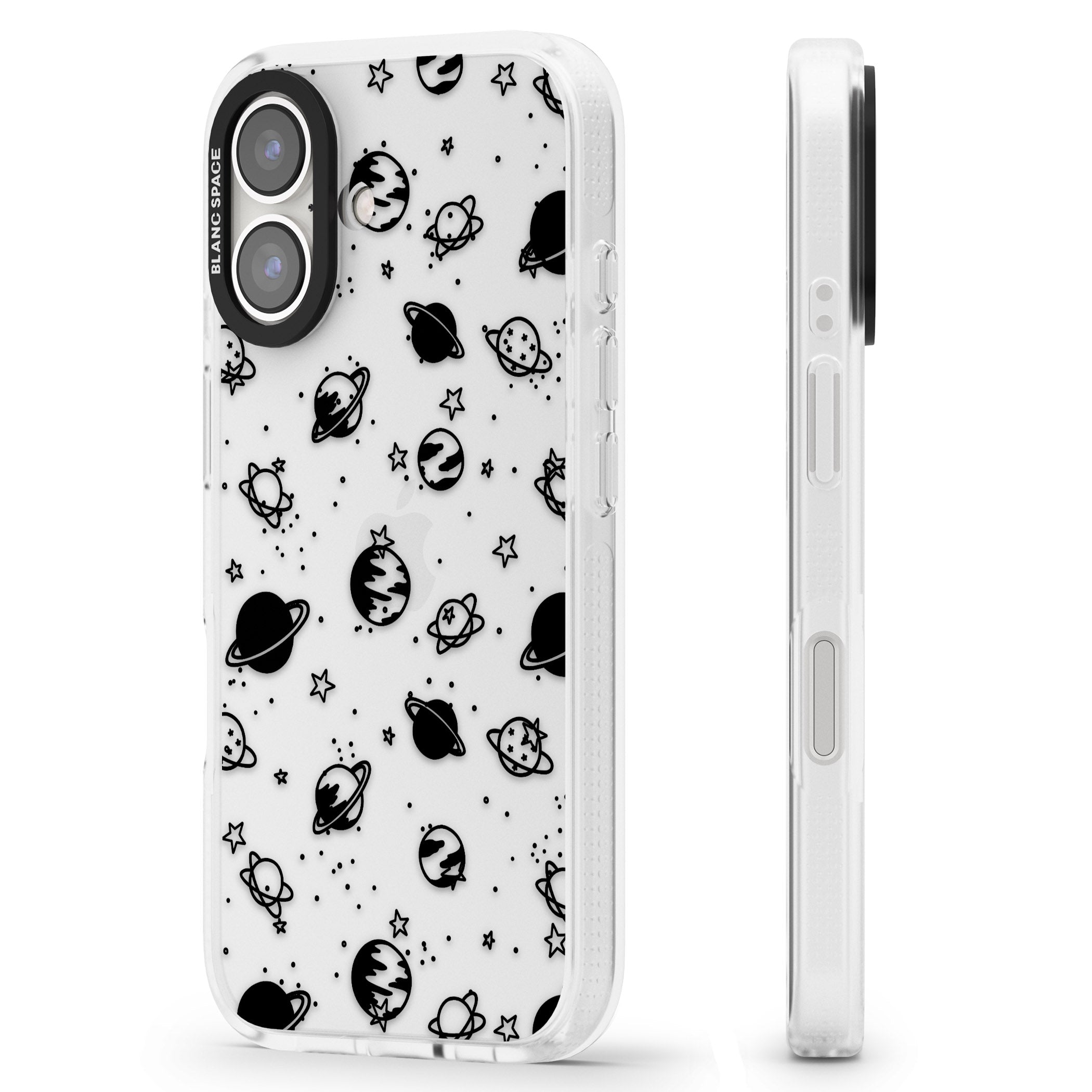 Planets iPhone 16 / 16 Plus Clear Case Impact Air - Blanc Space