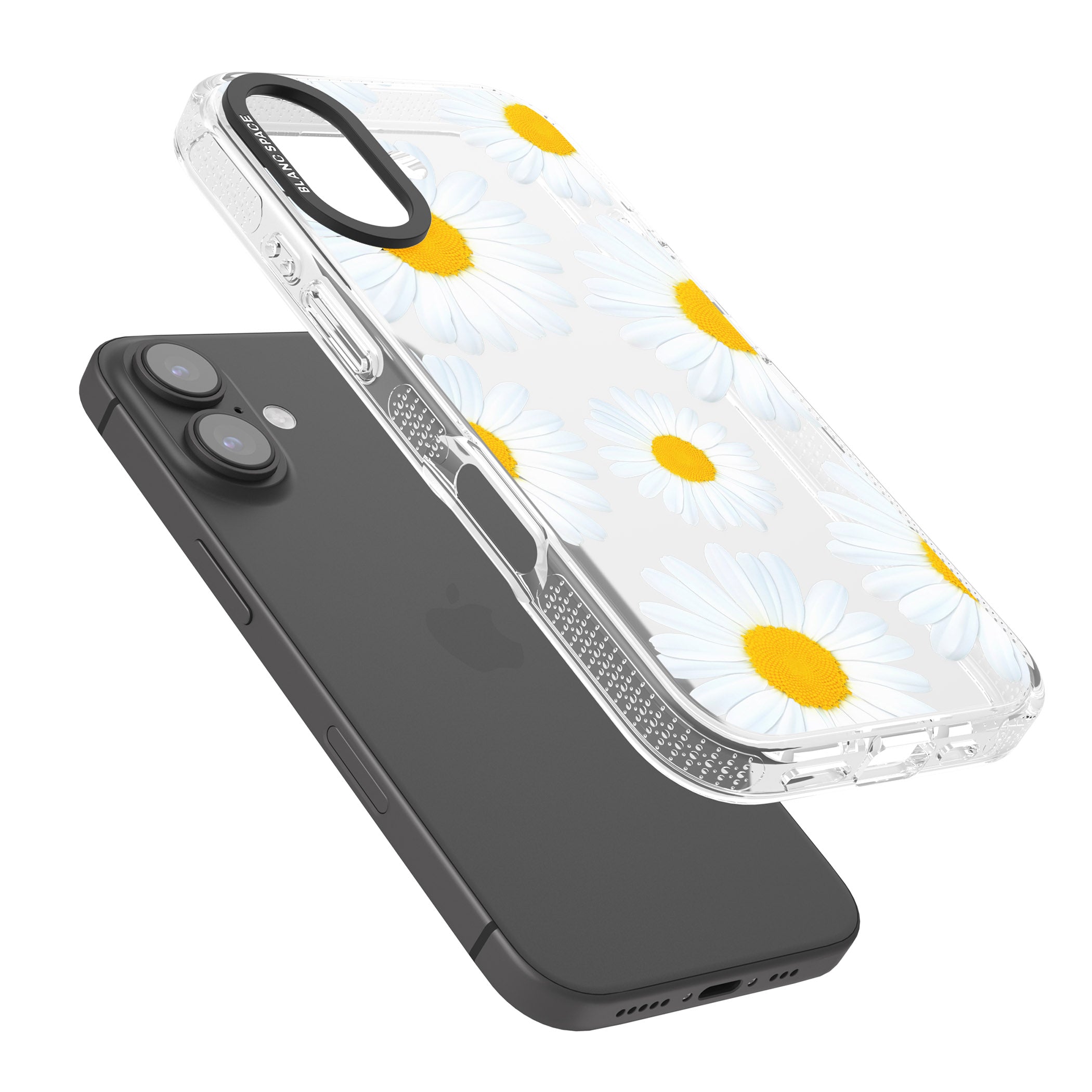 Summer Daisy iPhone 16 / 16 Plus Clear Case Impact Air - Blanc Space