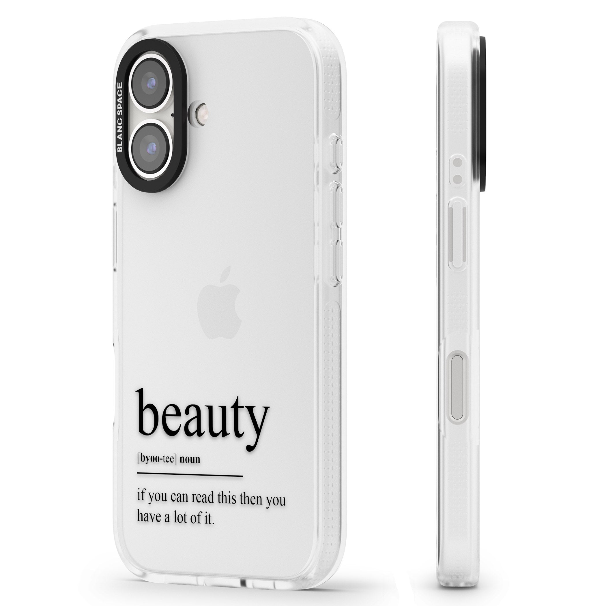 Beauty iPhone 16 / 16 Plus Clear Case Impact Air - Blanc Space