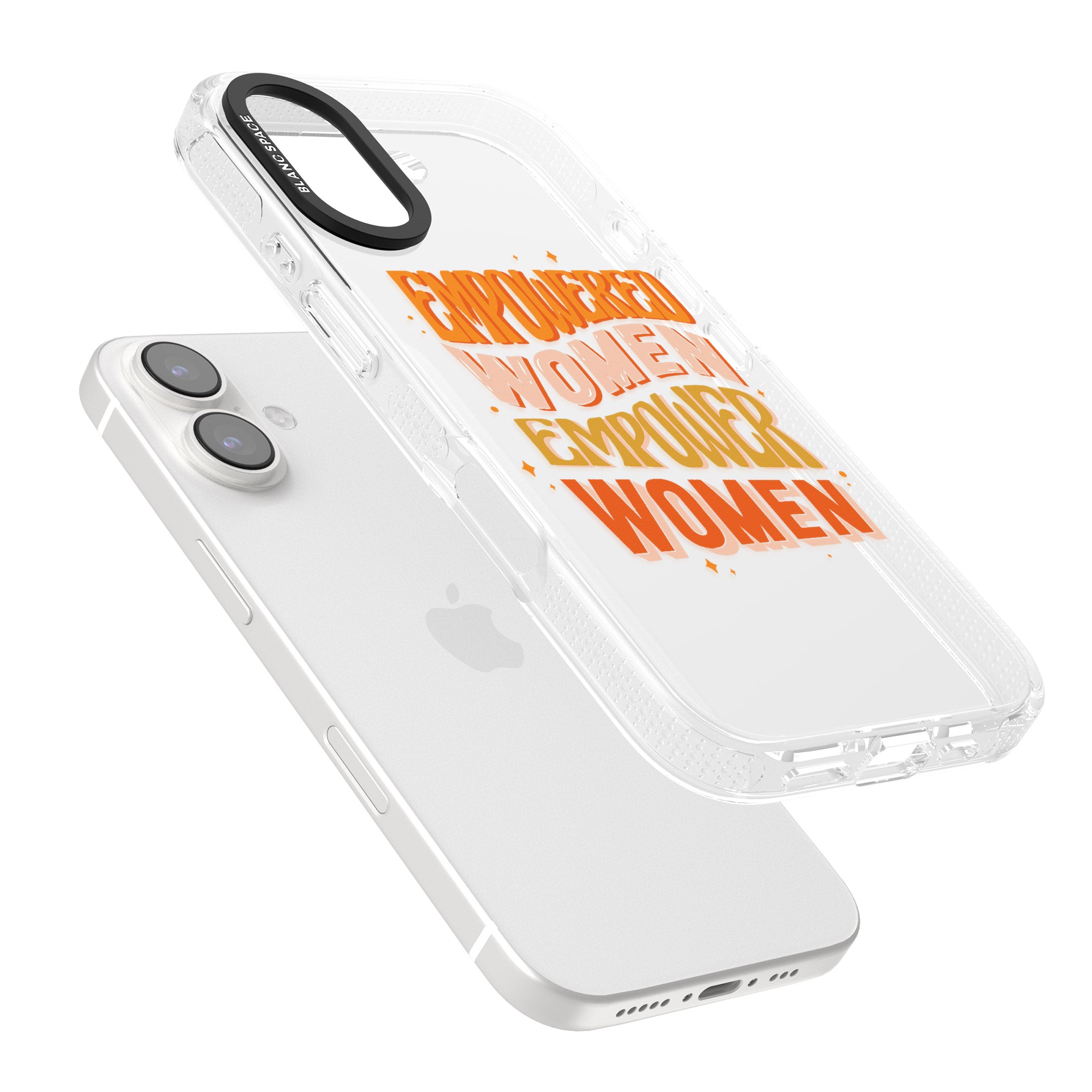 Empowered Women iPhone 16 / 16 Plus Clear Case Impact Air - Blanc Space