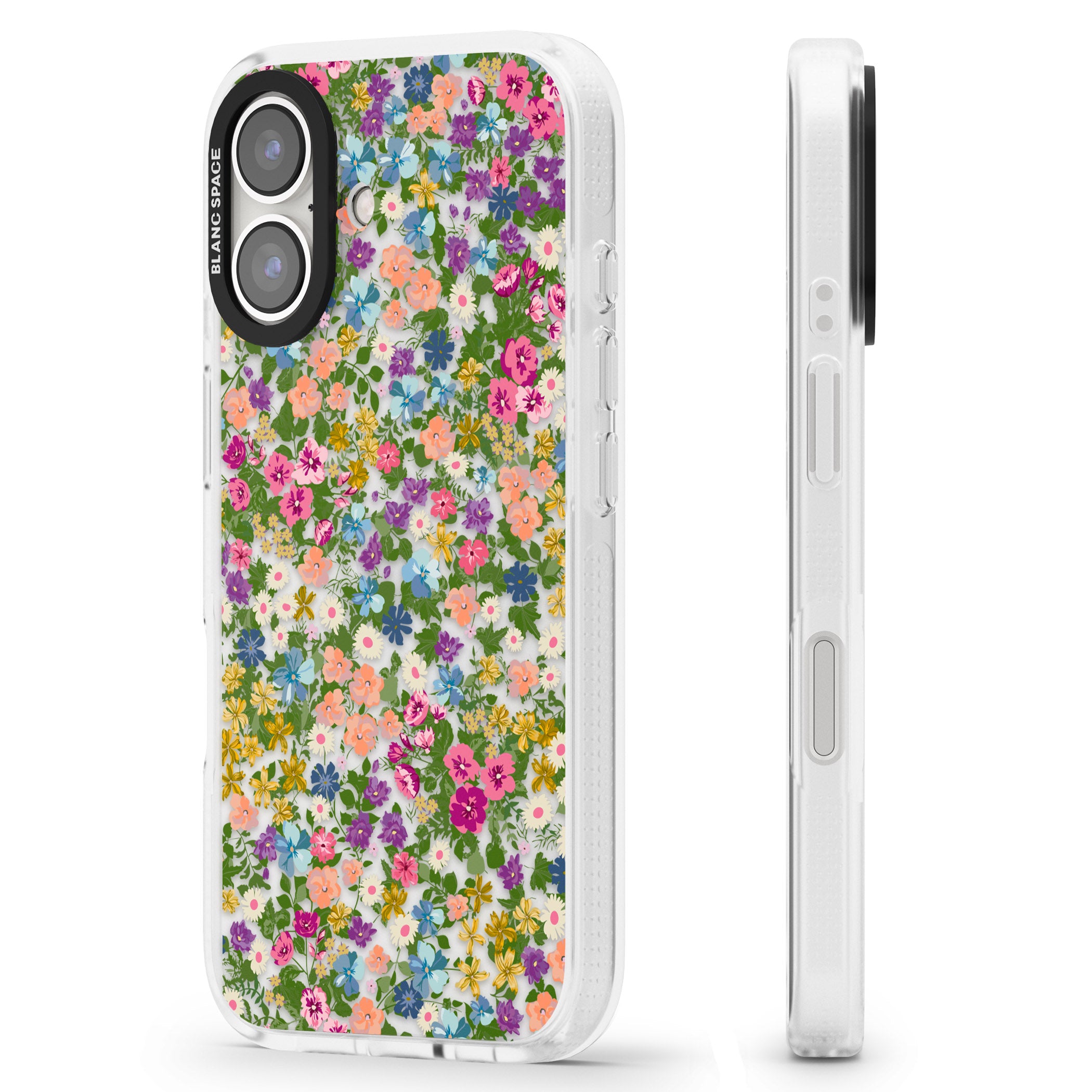 Tuscan Meadow iPhone 16 / 16 Plus Clear Case Impact Air - Blanc Space