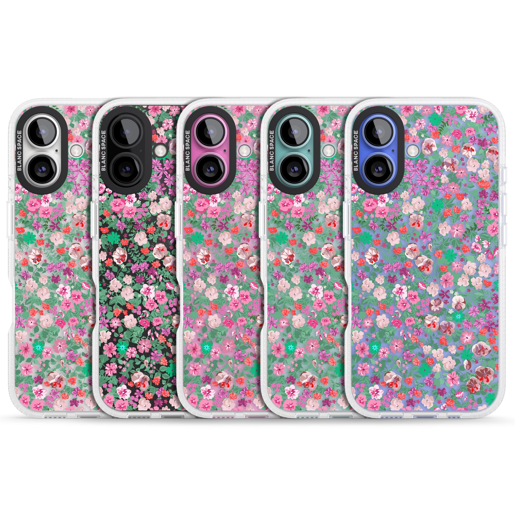 Florentine Meadow iPhone 16 / 16 Plus Clear Case Impact Air - Blanc Space