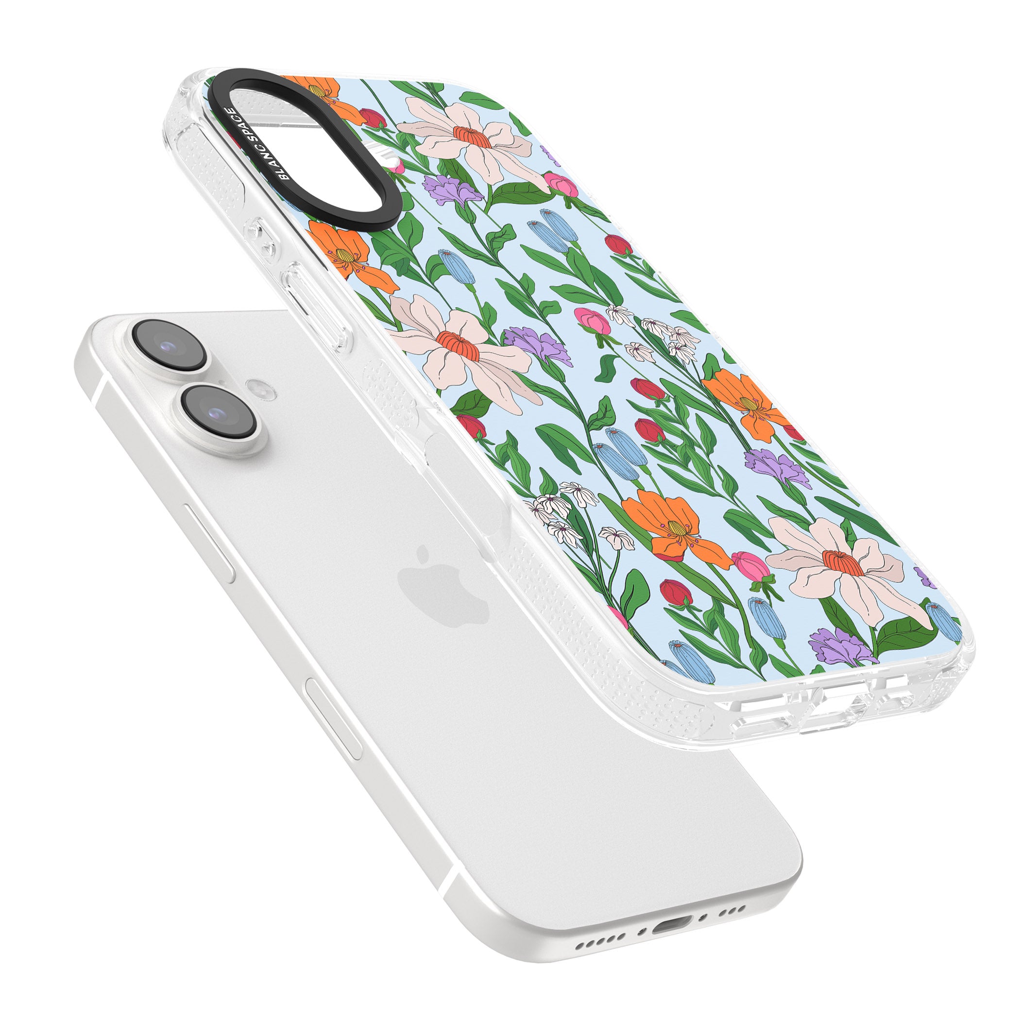 Full Bloom - Background iPhone 16 / 16 Plus Clear Case Impact Air - Blanc Space