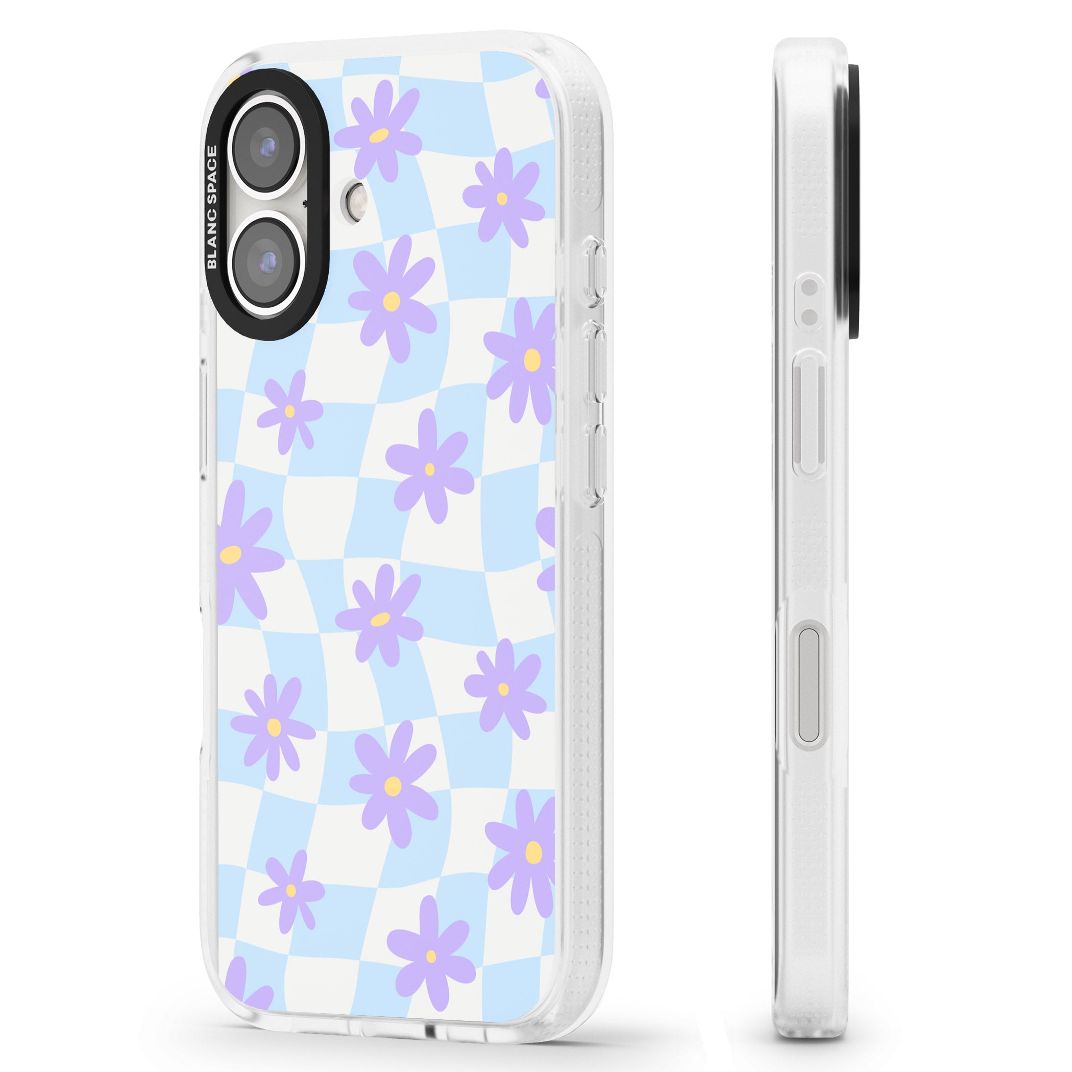Serene Skies & Flowers iPhone 16 / 16 Plus Clear Case Impact Air - Blanc Space
